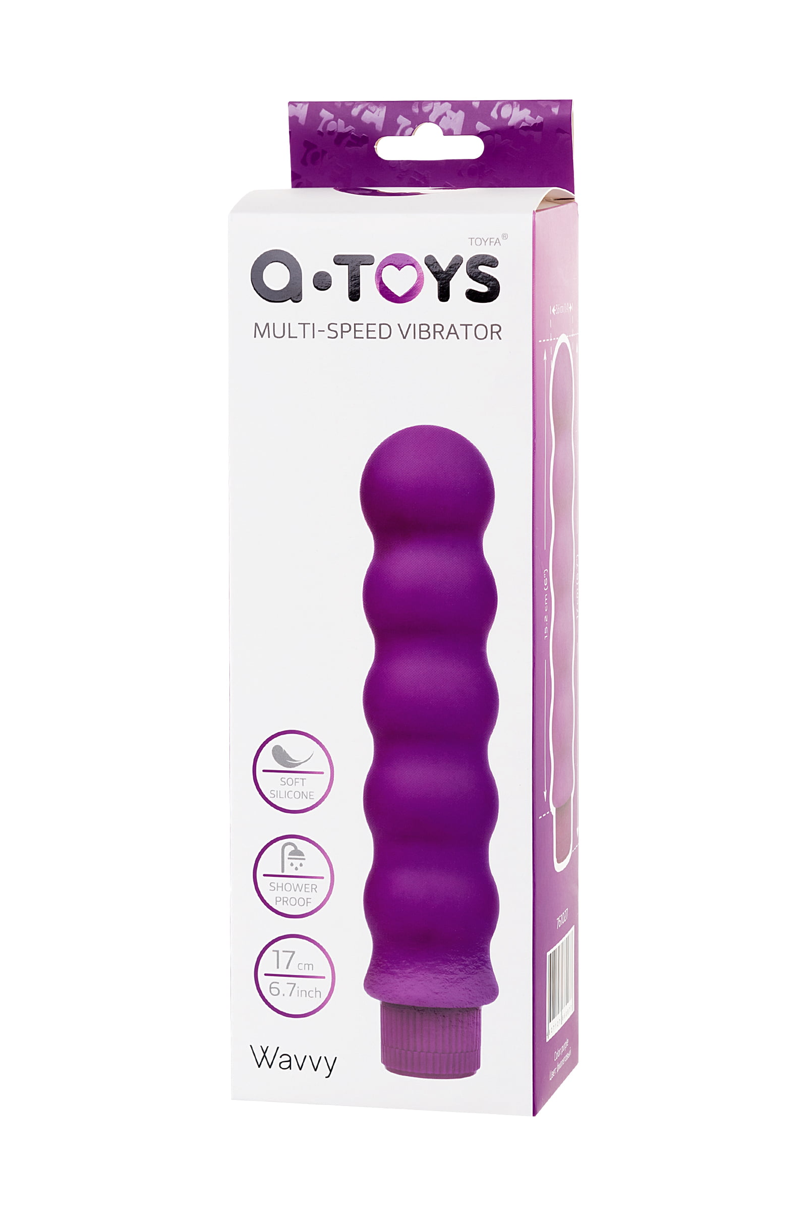 A-Toys by TOYFA Vibratör, silikon, mor, 17 cm - Görsel 5