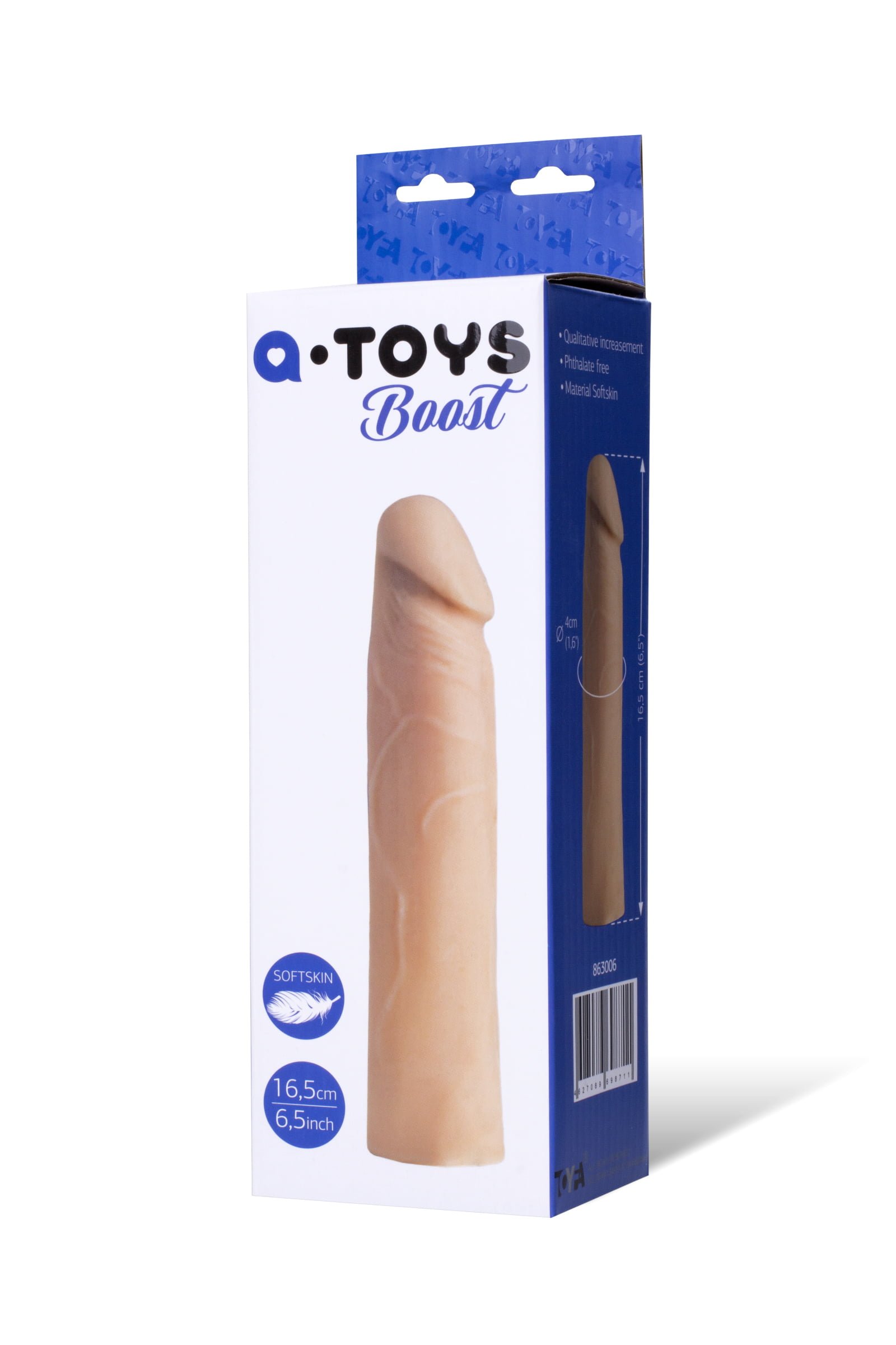 A-Toys by TOYFA Penis Klıfı, SoftSkin, Ten, 16,5 cm - Görsel 4