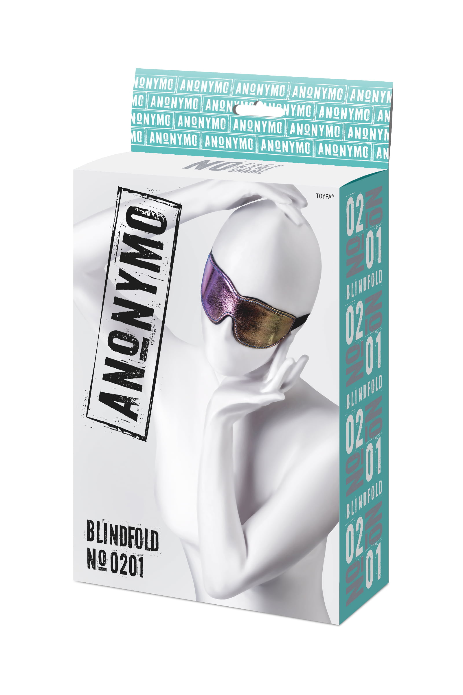 Anonymo BDSM Maske #0201, PVC, baskılı, 27,5 cm - Görsel 9
