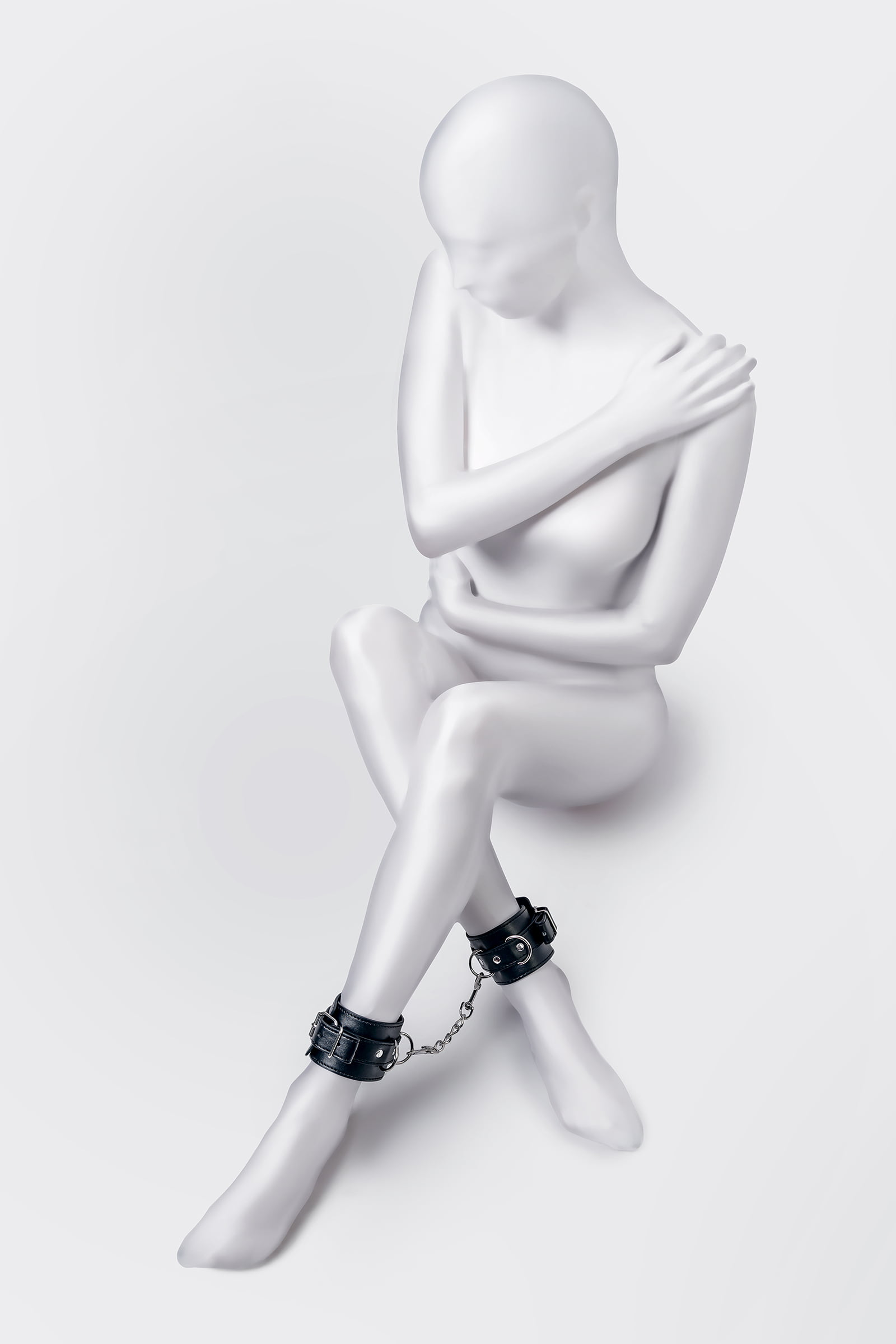 Anonymo BDSM Ayak Kelepçe #0153, PU deri, siyah, 26,5 cm - Görsel 2
