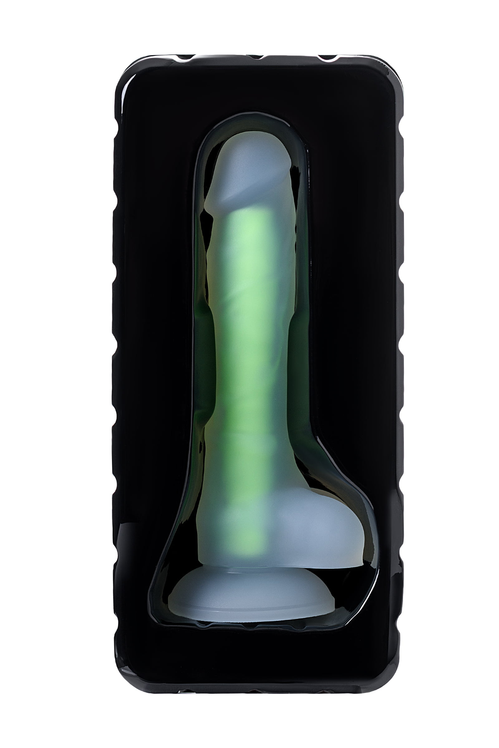 Beyond by Toyfa Dick Glow Gece Parlayan Dildo, Silikon, Şeffaf, 18 cm - Görsel 6