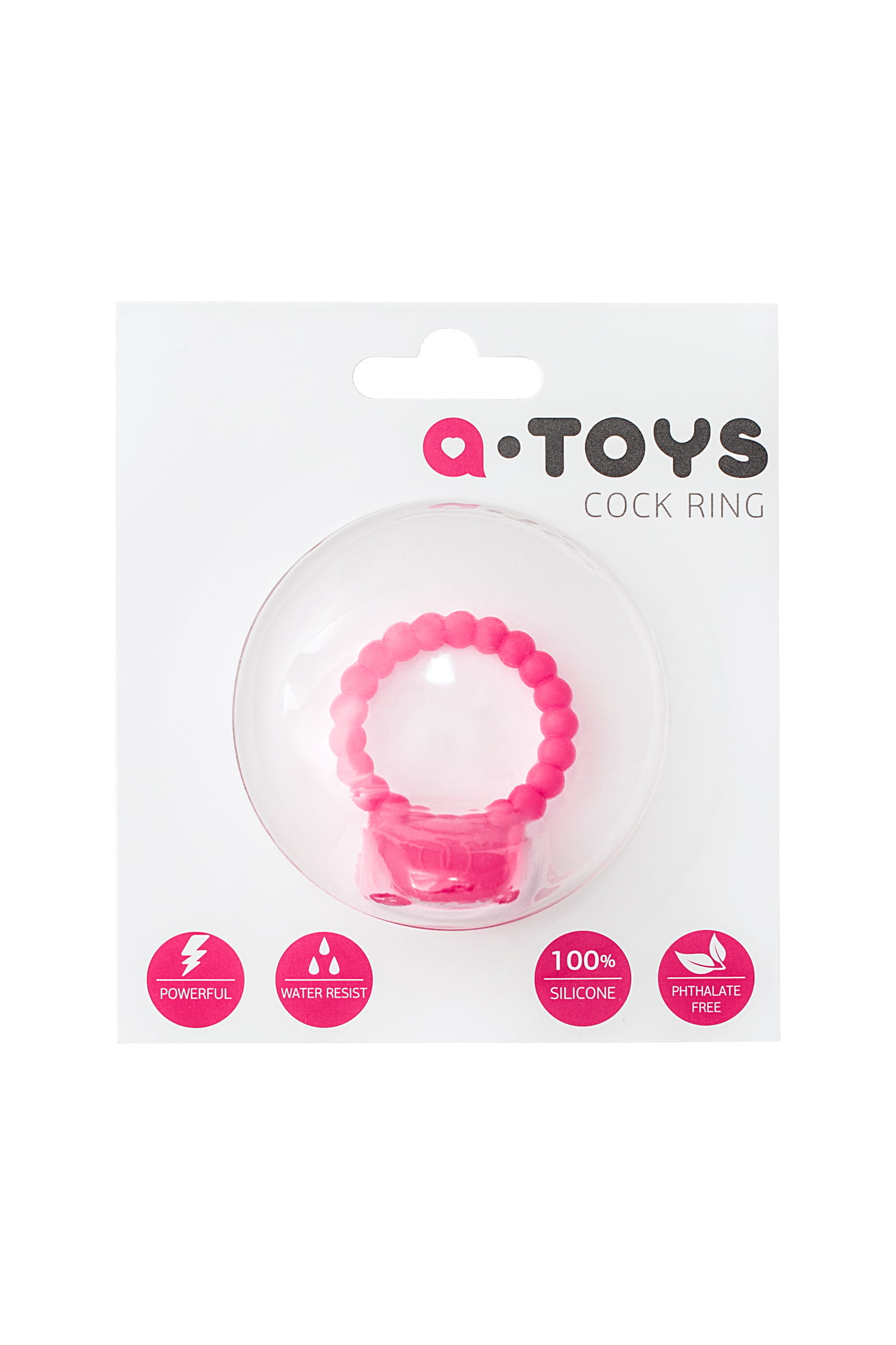 A-Toys by TOYFA Penis Halkası, silikon, pembe, Ø 3,5 cm - Görsel 3