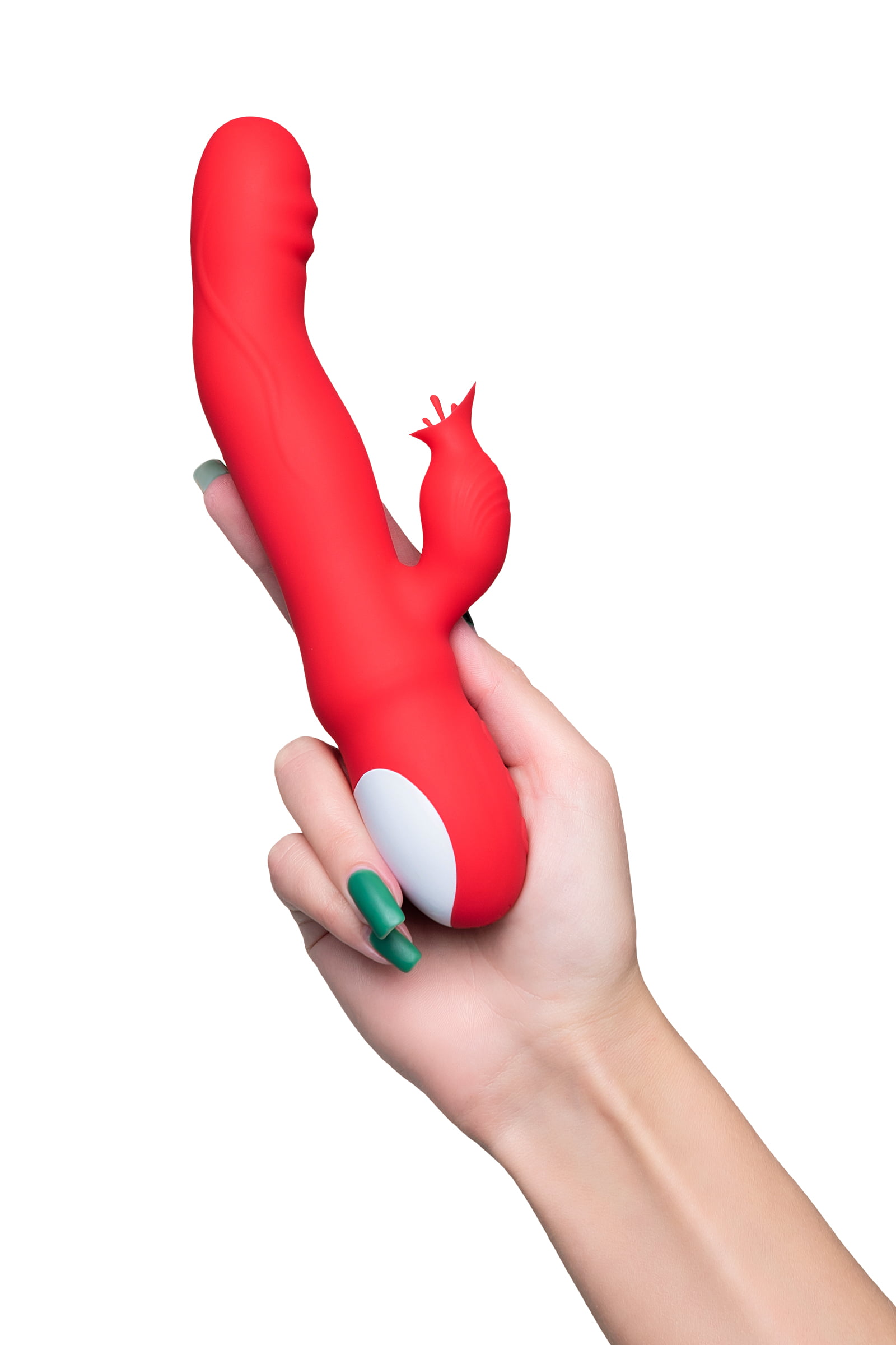 JOS Redli Vibratör, Silikon, kırmızı, 21 cm - Görsel 9