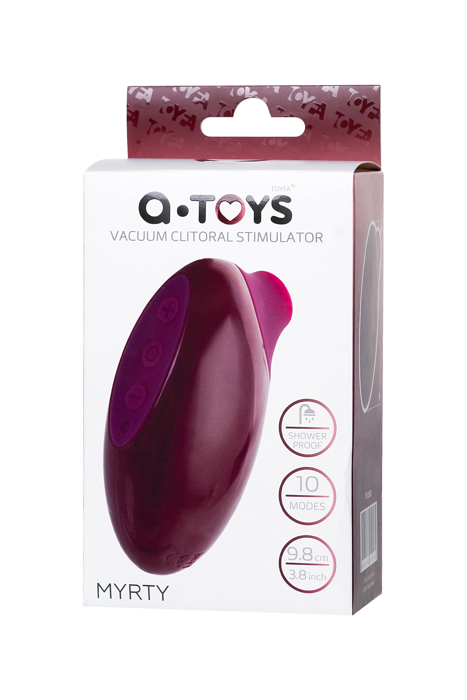 A-Toys by TOYFA Myrty Vakum Mastürbatör, Bordo, 9,8 cm - Görsel 8