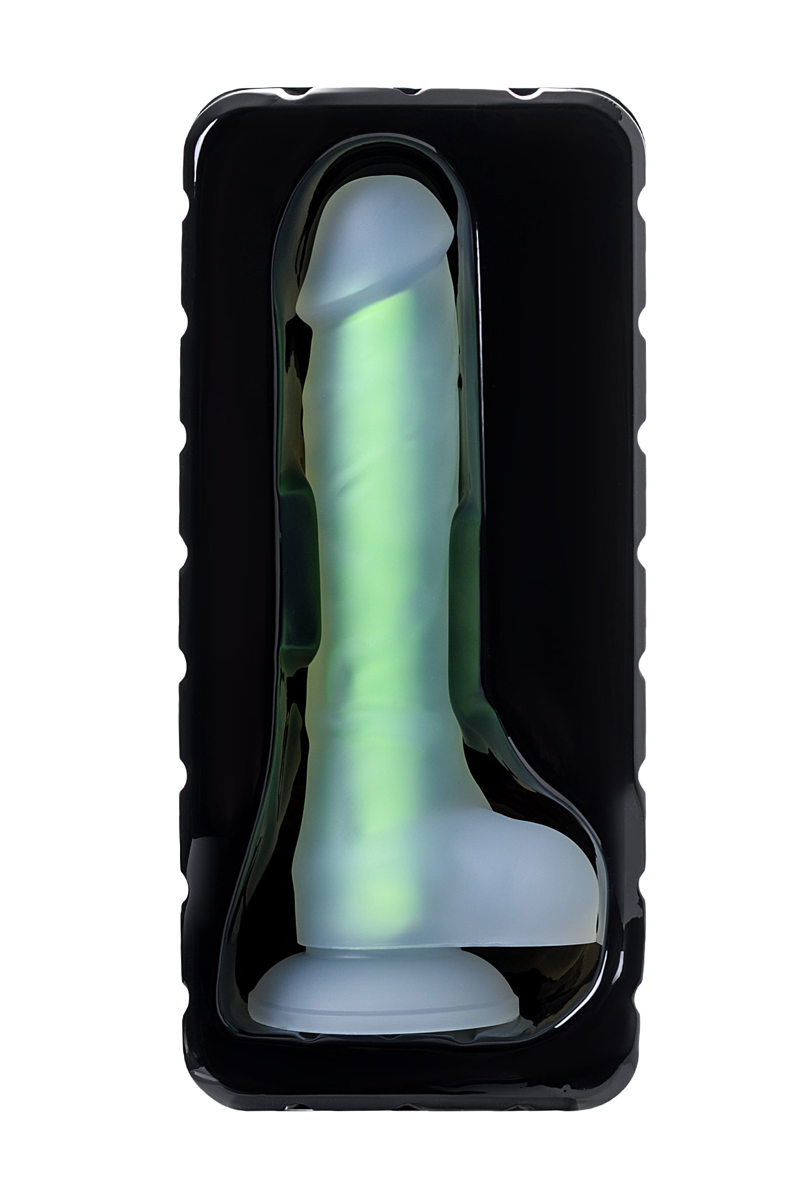 Beyond by Toyfa Wade Glow Gece Parlayan Dildo, Silikon, Şeffaf, 20 cm - Görsel 6