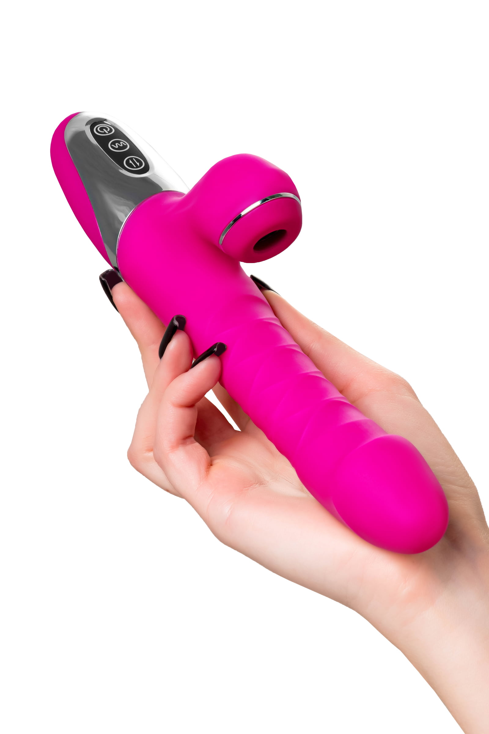 JOS TO-FROLLY Vakum Dalgası Vibratörü, Silikon, Pembe, 21,5 cm - Görsel 9