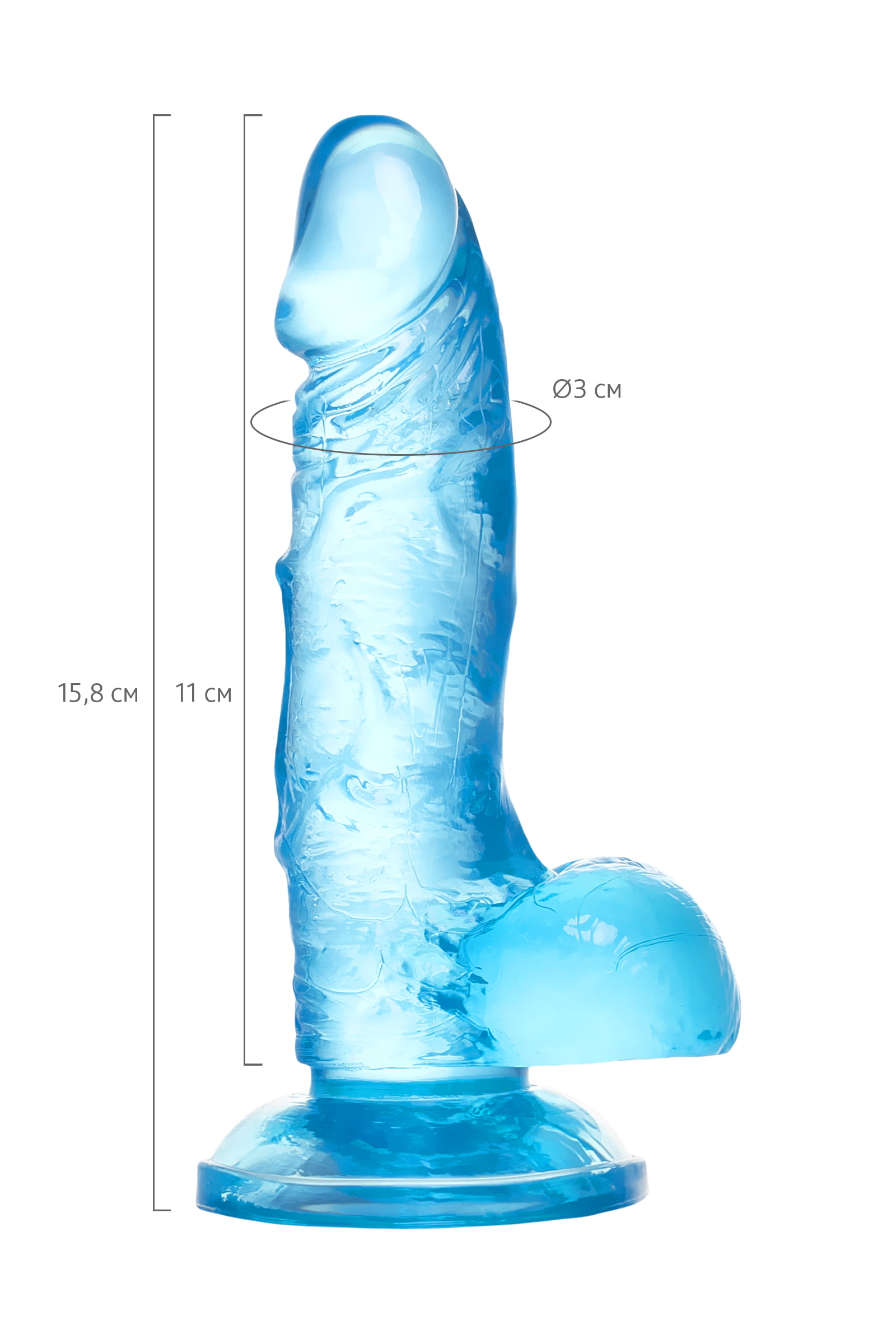 A-Toys by TOYFA Jel Dildo, TPE, Cam göbeği, 15,8 cm - Görsel 10