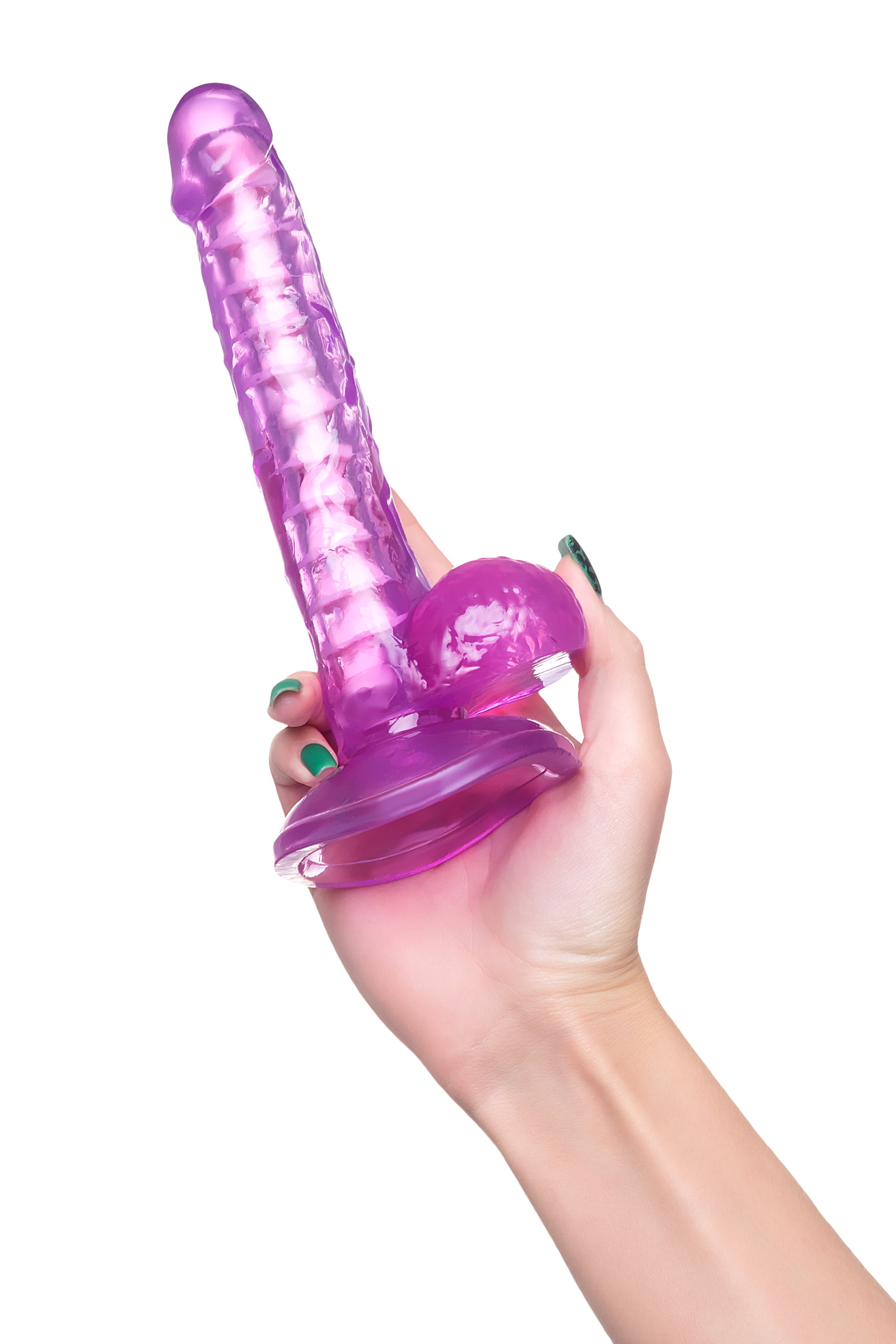 A-Toys by TOYFA Jel Dildo Celiam, TPE, mor, 20,5 cm - Görsel 8