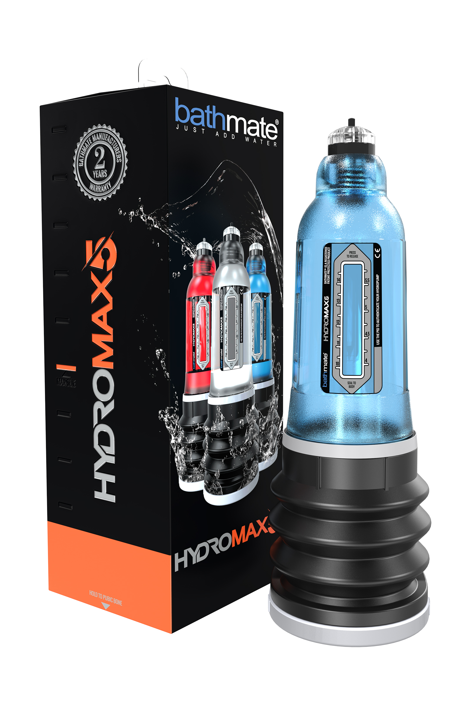 Bathmate HYDROMAX5 penis pompası, ABS plastik, Mavi, 26 cm (Hydromax X20 analog) - Görsel 4