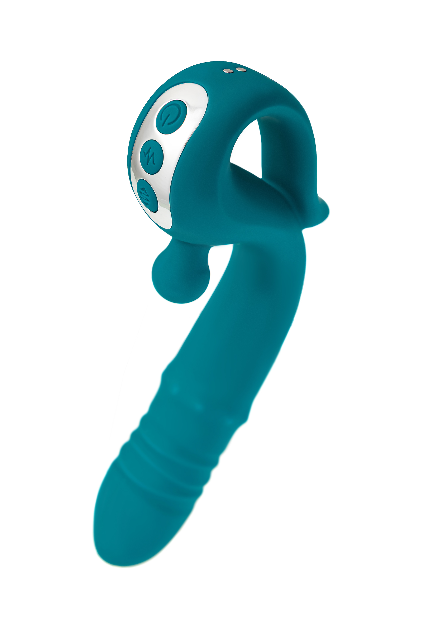 JOS Mija Up&Down Fonksiyonlu ve Halkalı Uyarıcılı Vibratör, Silikon, Yeşil, 19 cm - Görsel 6