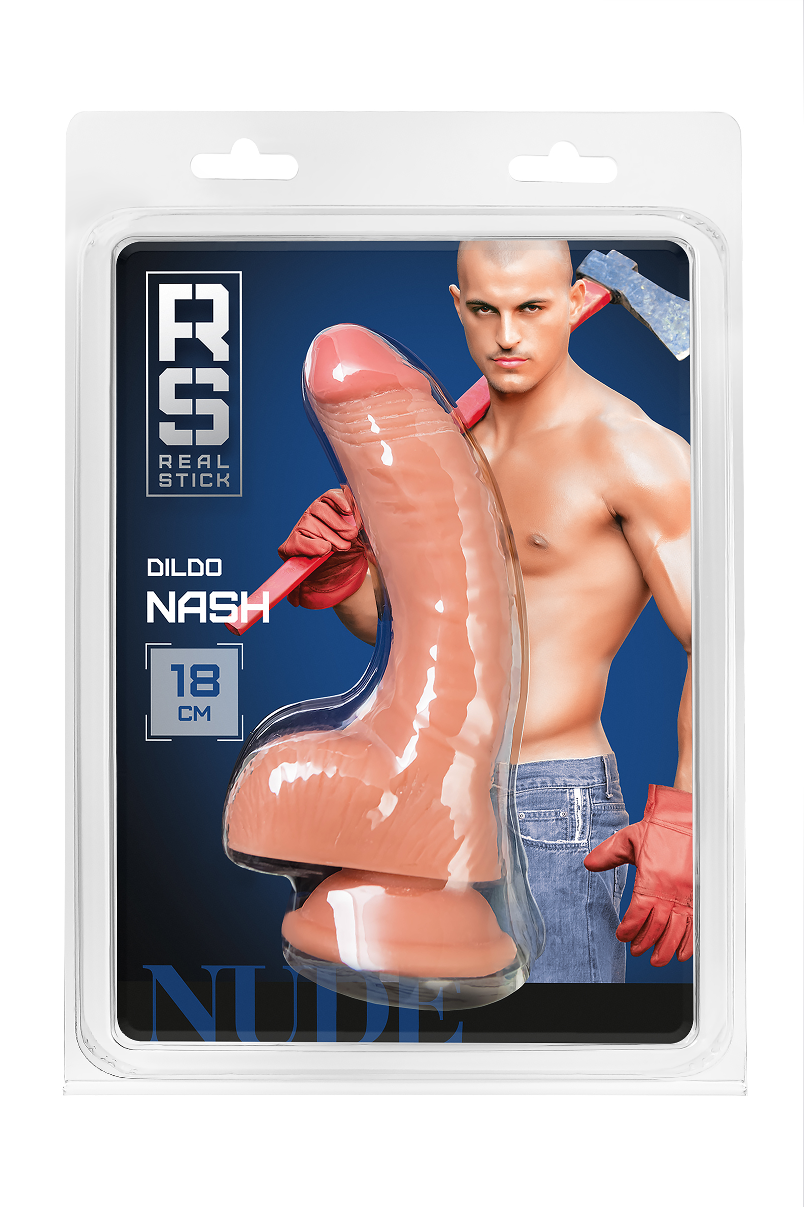 RealStick Çıplak Nash, PVC, et, 18 cm gerçekçi yapay penis - Görsel 10