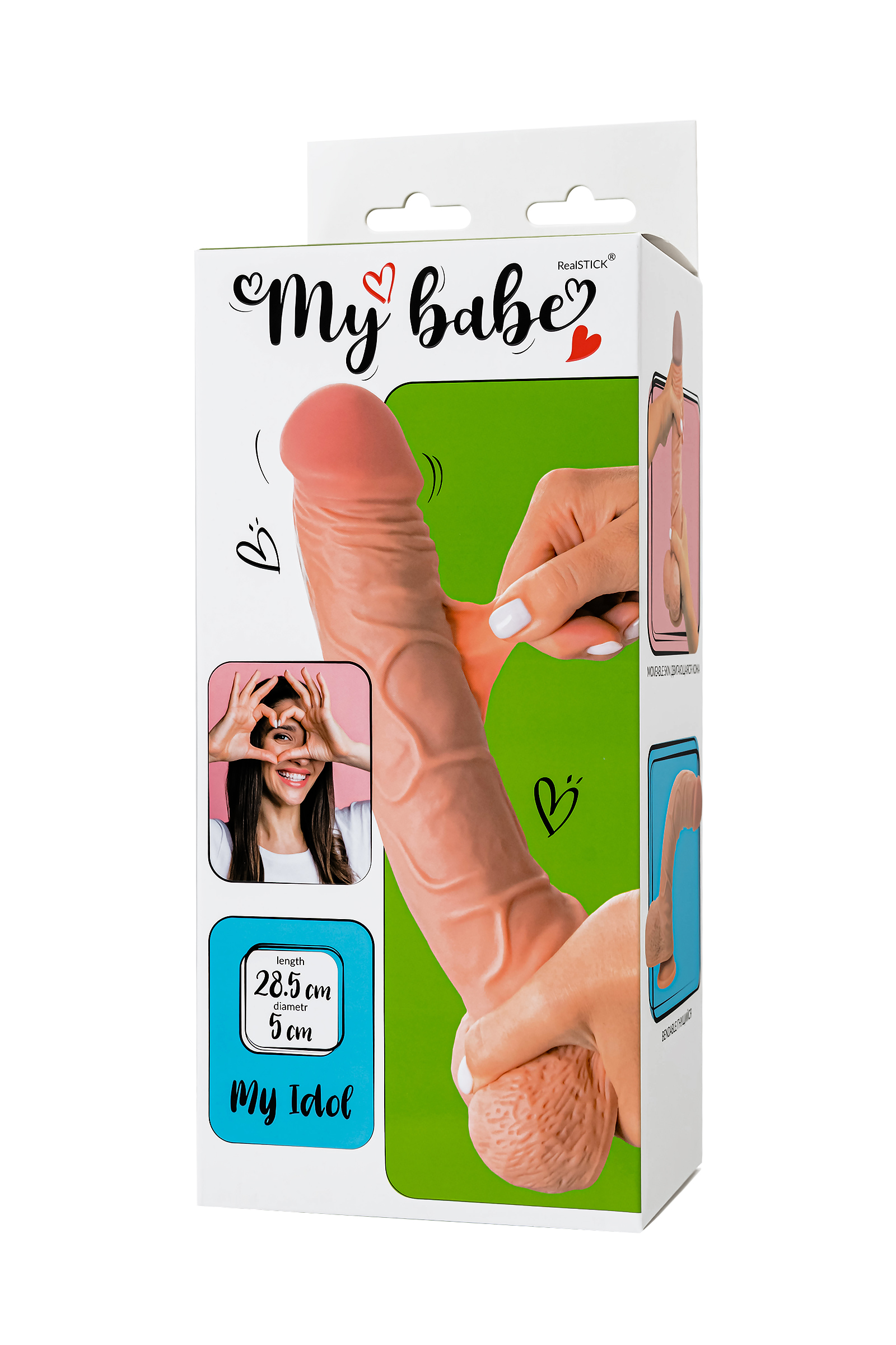 My Babe My Idol Gerçekçi Dildo, TPE Malzeme, Ten Rengi, 28.5 cm - Görsel 10
