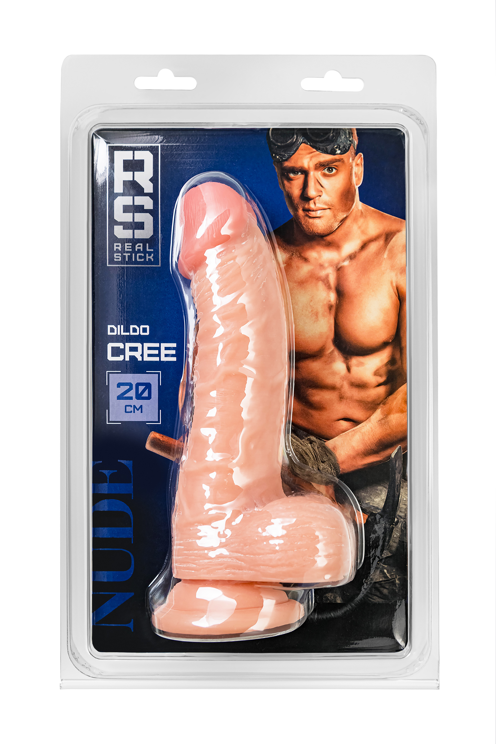 RealStick Çıplak Cree, PVC, et, 20 cm, gerçekçi yapay penis - Görsel 9