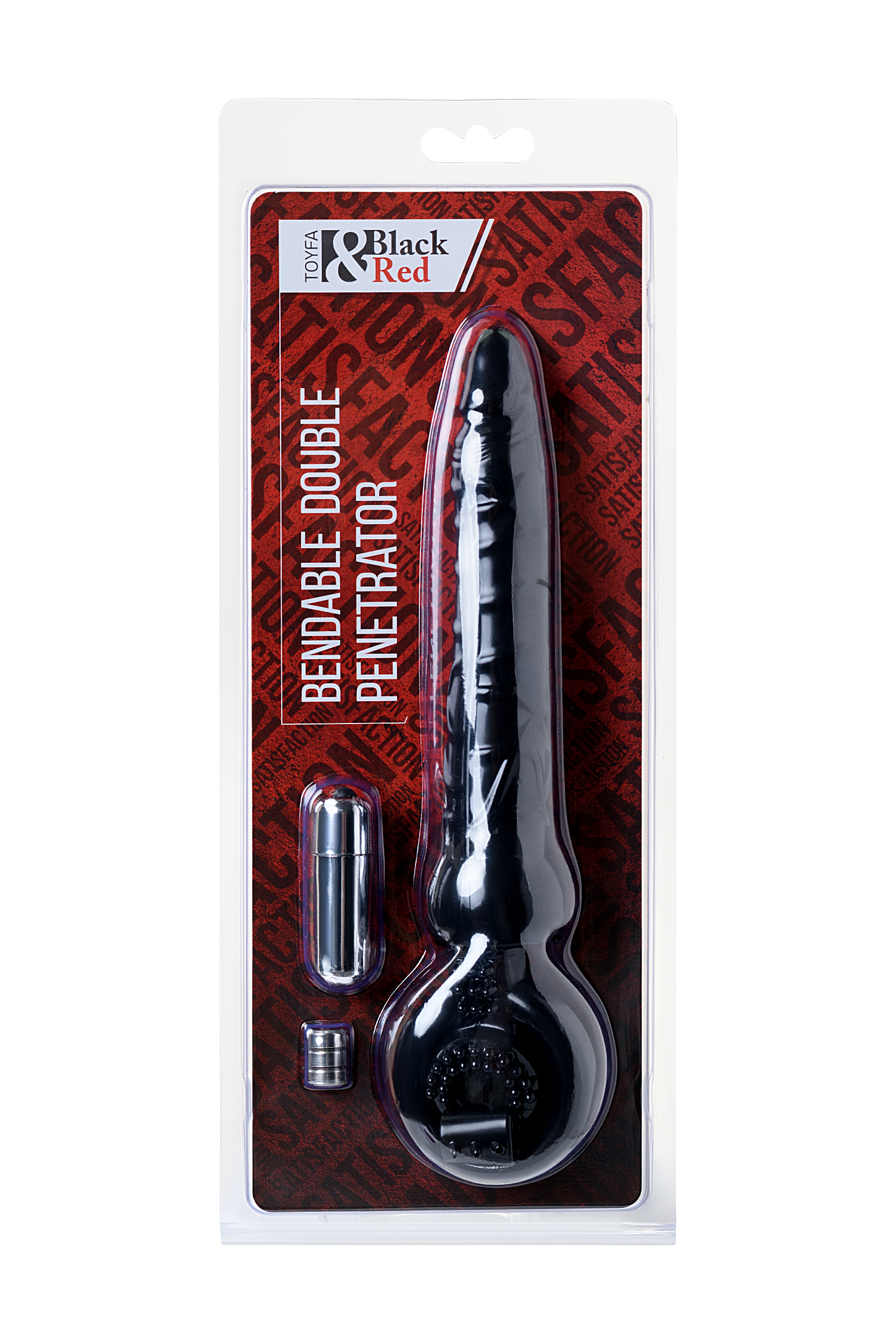 Black & Red by TOYFA Titreşimli penis Eki, PVC, Siyah, 24 cm - Görsel 6