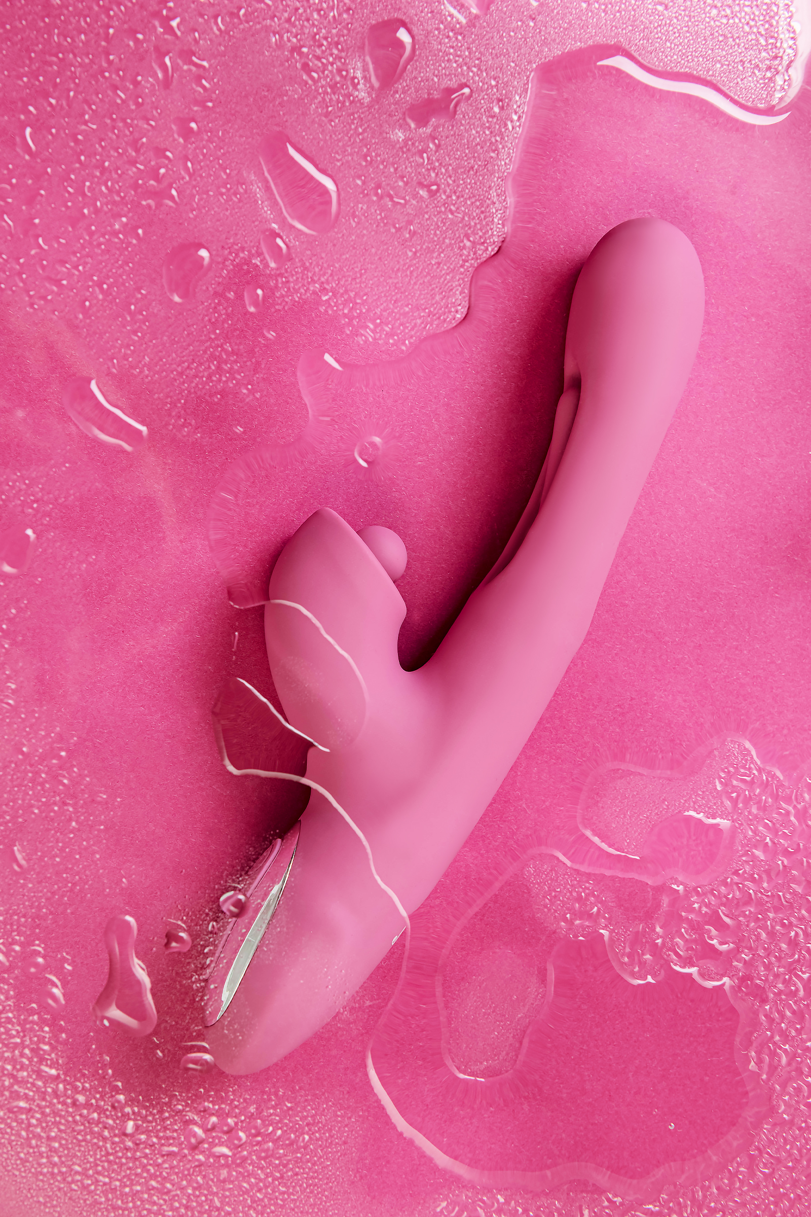 JOS Monti Hareketli Dilli ve Titreşimli Top Başlıklı Vibratör, Silikon, Pembe, 24 cm - Görsel 13