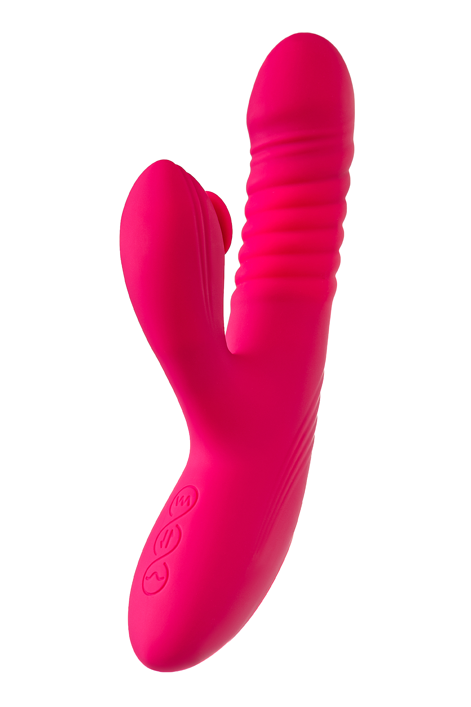 Klitoral uyarıcılı vibratör JOS Seri, silikon, pembe, 22 cm - Görsel 5