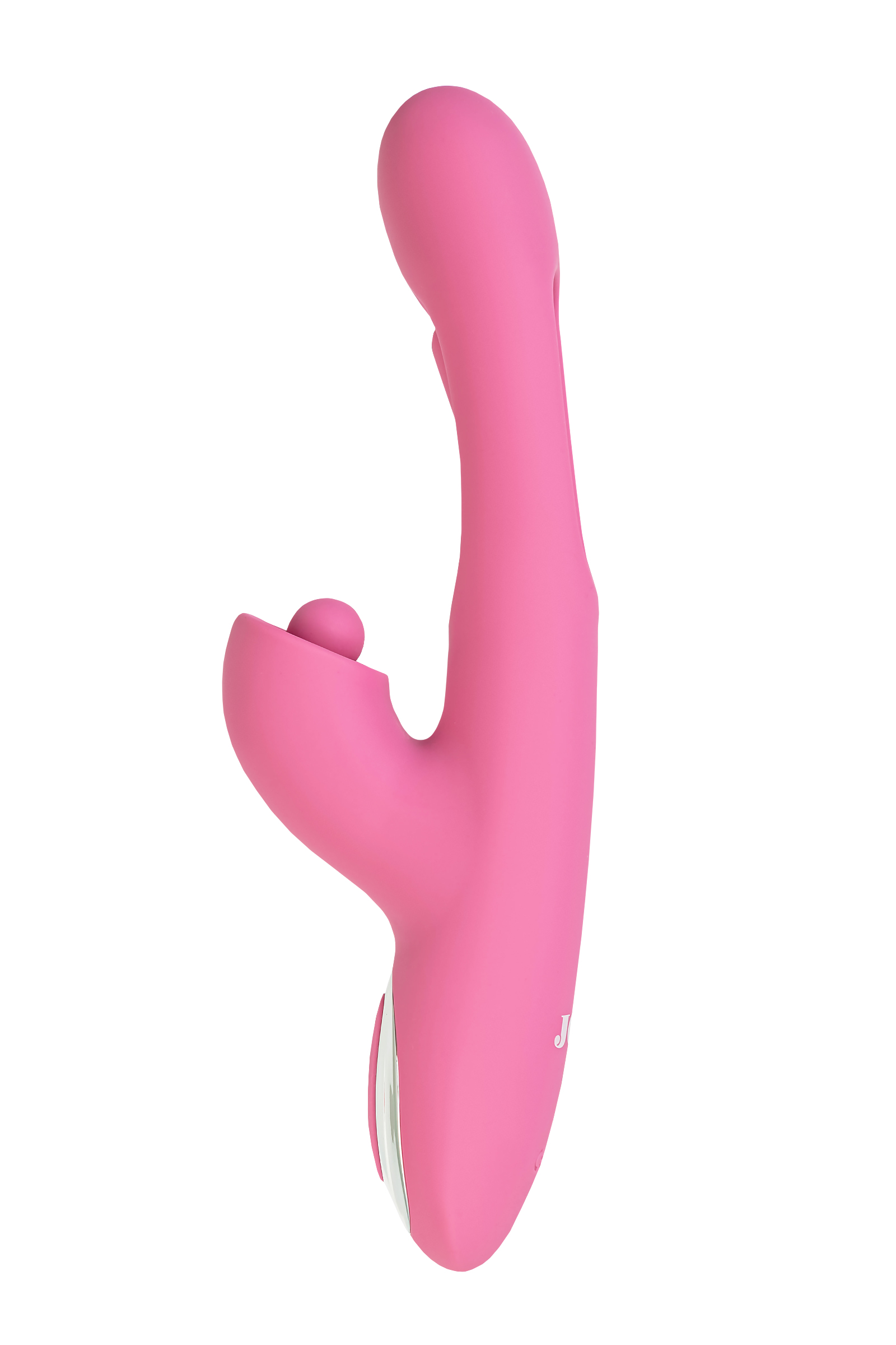 JOS Monti Hareketli Dilli ve Titreşimli Top Başlıklı Vibratör, Silikon, Pembe, 24 cm - Görsel 4
