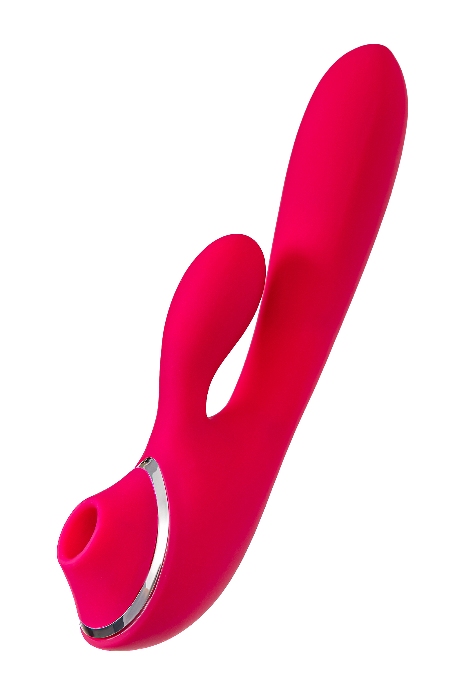 Klitoral uyarıcılı vibratör JOS Doobl, silikon, pembe, 20 cm - Görsel 5