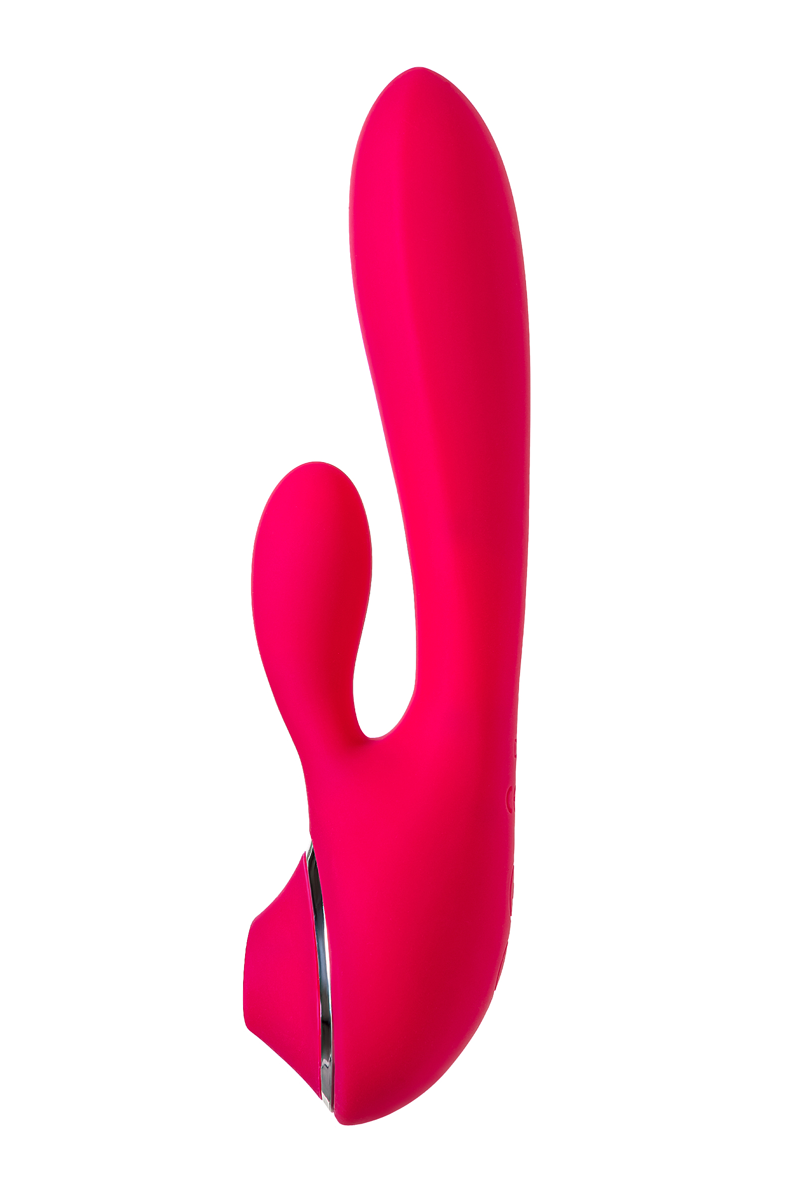 Klitoral uyarıcılı vibratör JOS Doobl, silikon, pembe, 20 cm - Görsel 4