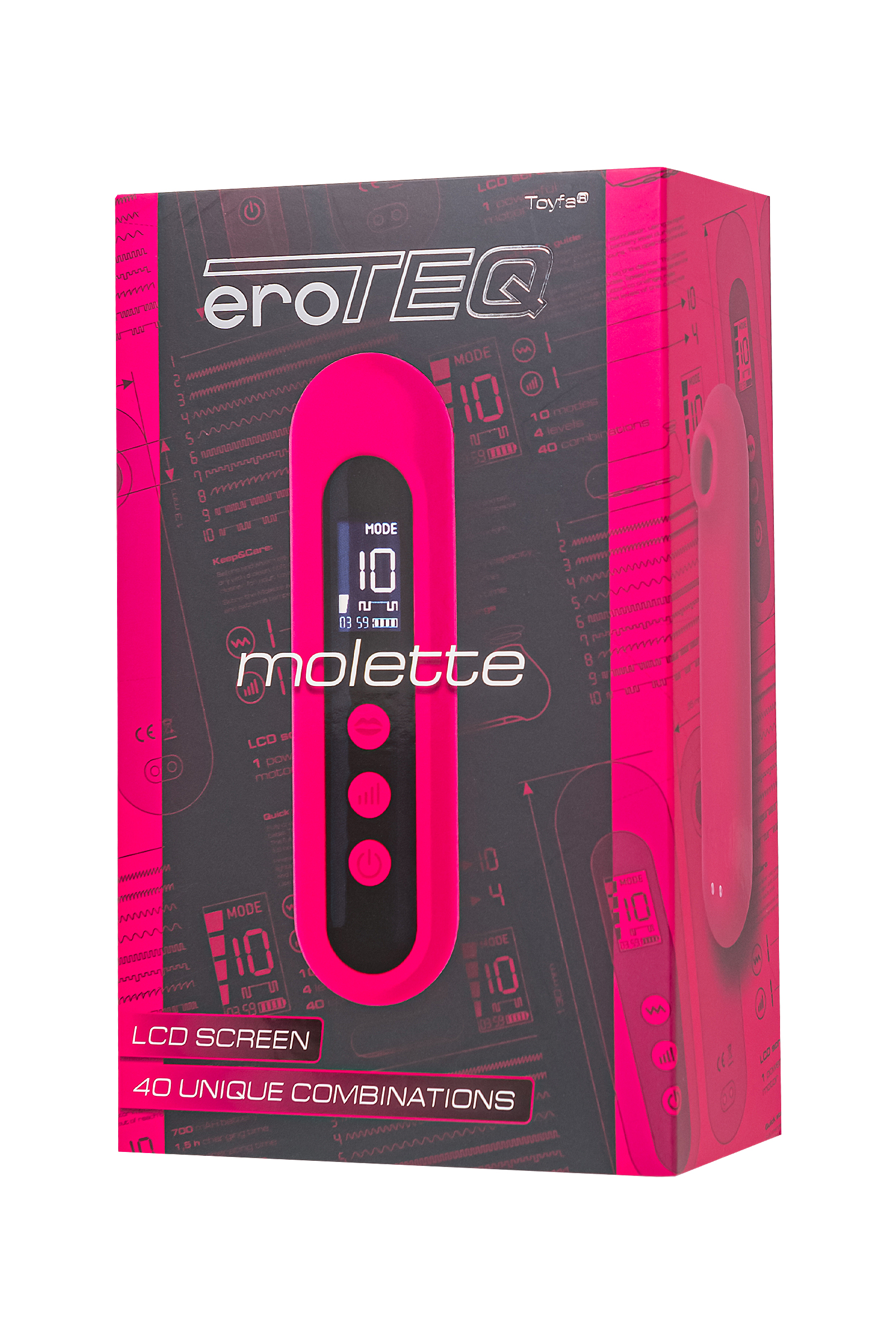 eroTeq Vakum dalgası uyarıcısı Molette, silikon, pembe, 13 cm - Görsel 11
