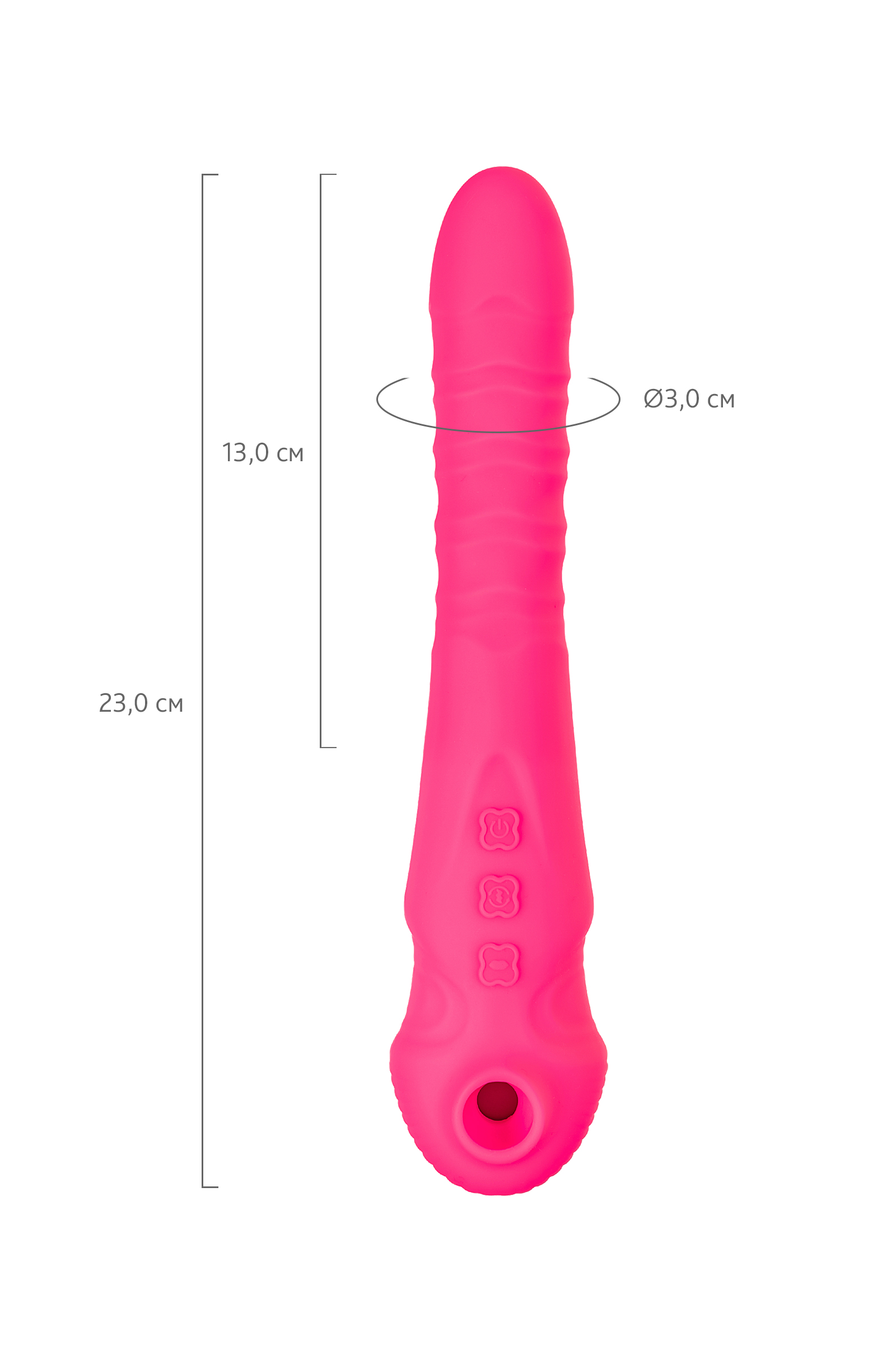 Vakum uyarımlı vibratör-pulsatör JOS COTOX, silikon, pembe, 23 cm - Görsel 6