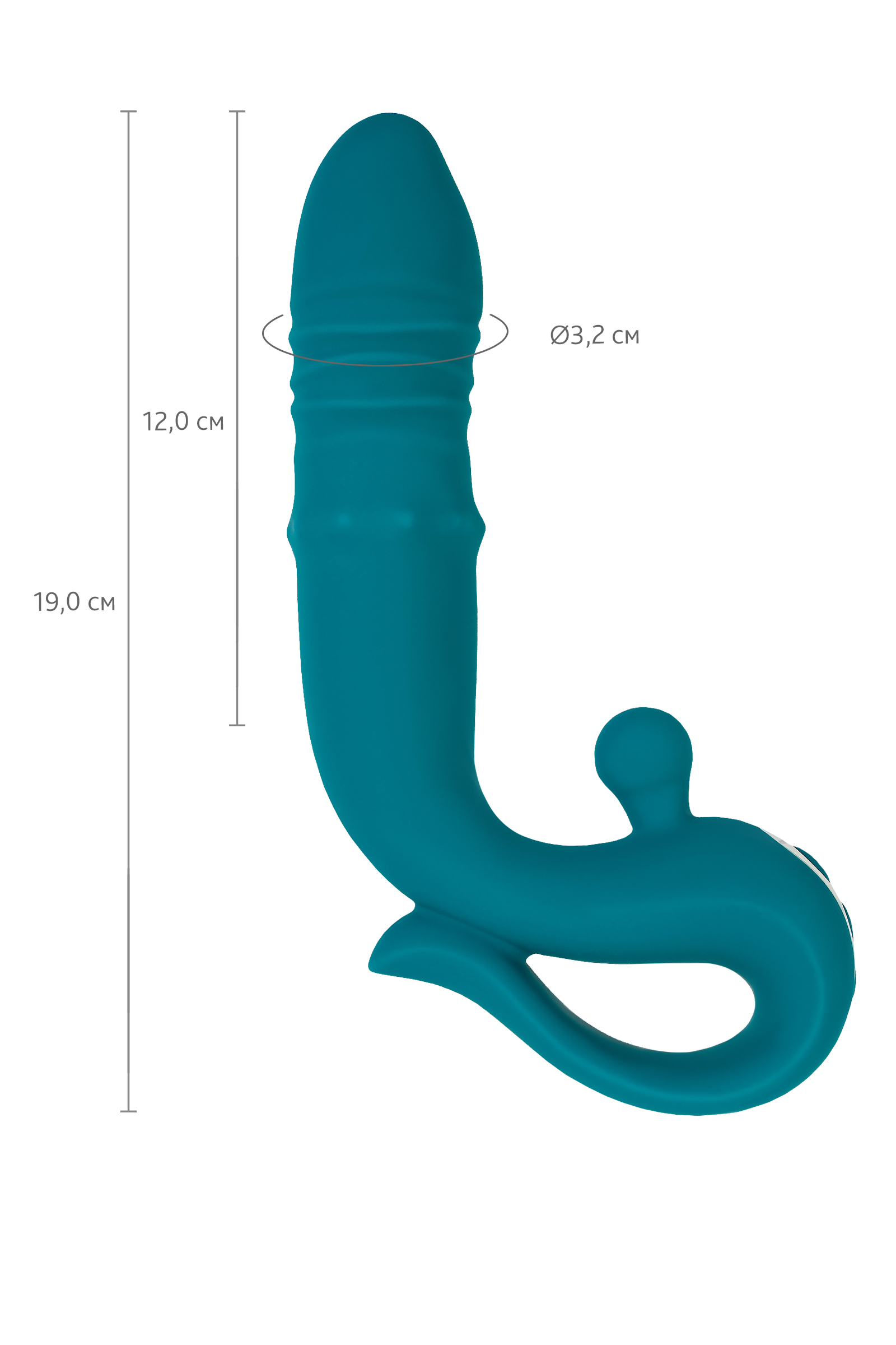 JOS Mija Up&Down Fonksiyonlu ve Halkalı Uyarıcılı Vibratör, Silikon, Yeşil, 19 cm - Görsel 8