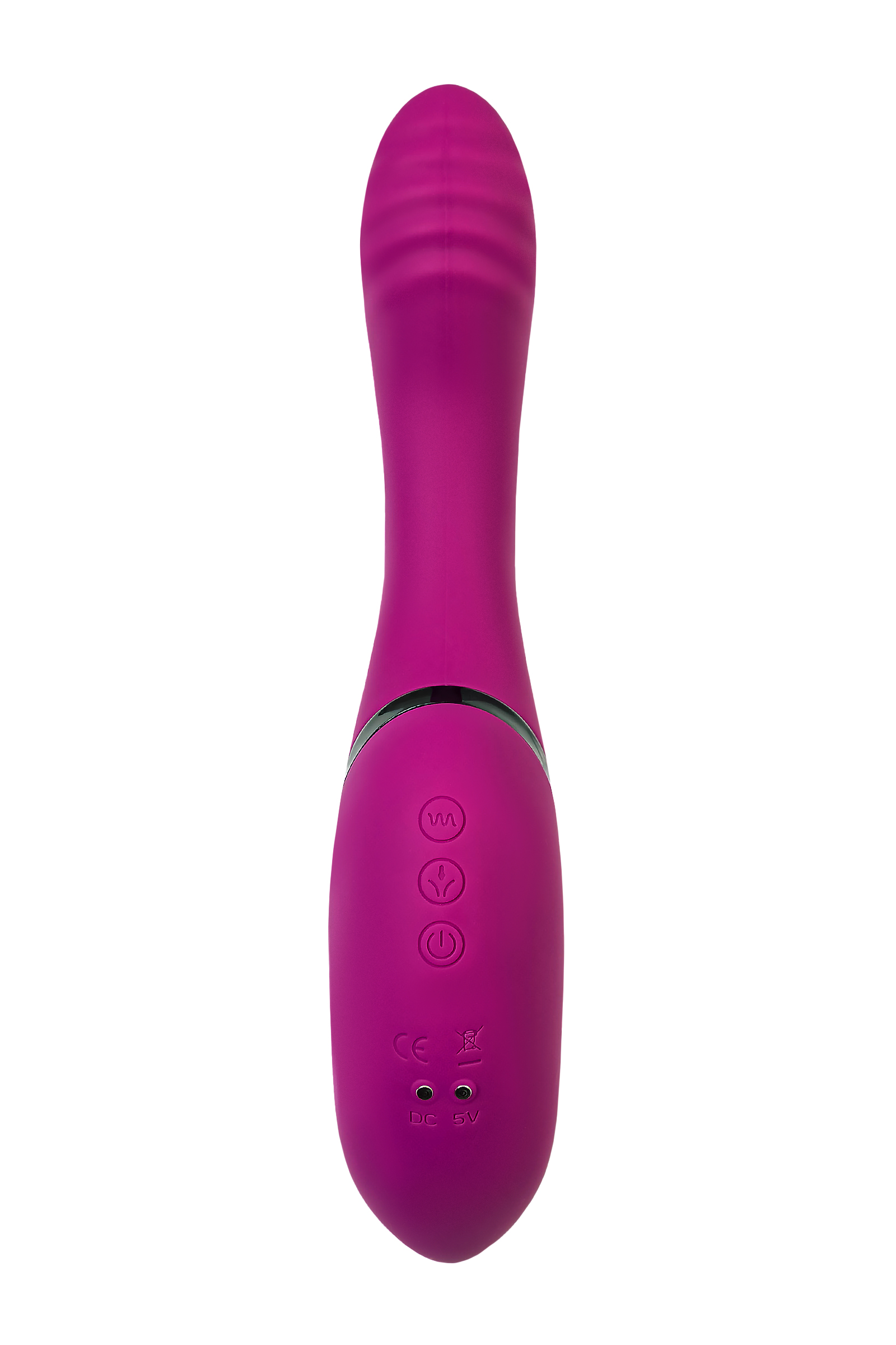 JOS Vakum uyarımlı döner vibratör Spinser, silikon, mor, 23 cm - Görsel 2