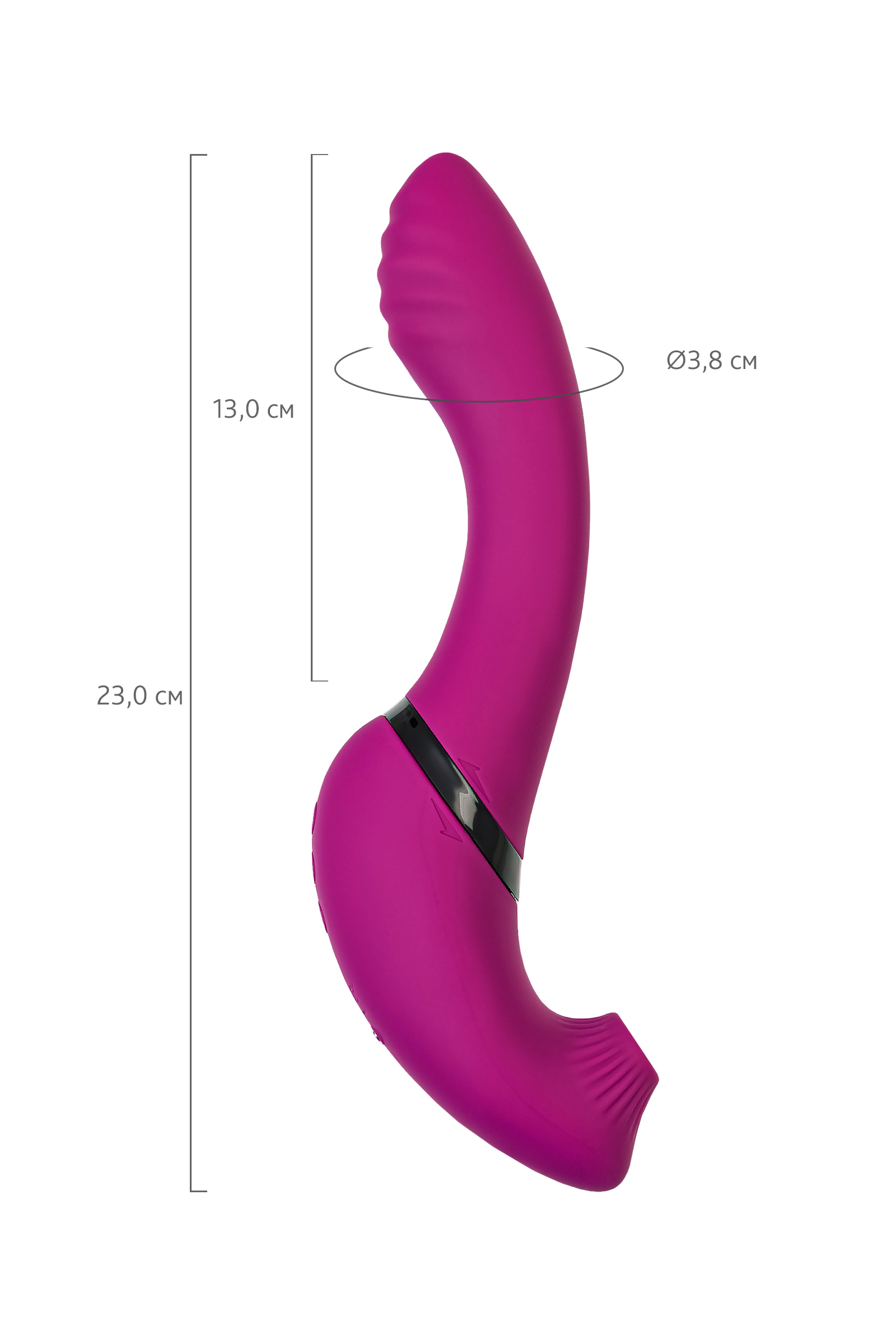 JOS Vakum uyarımlı döner vibratör Spinser, silikon, mor, 23 cm - Görsel 9