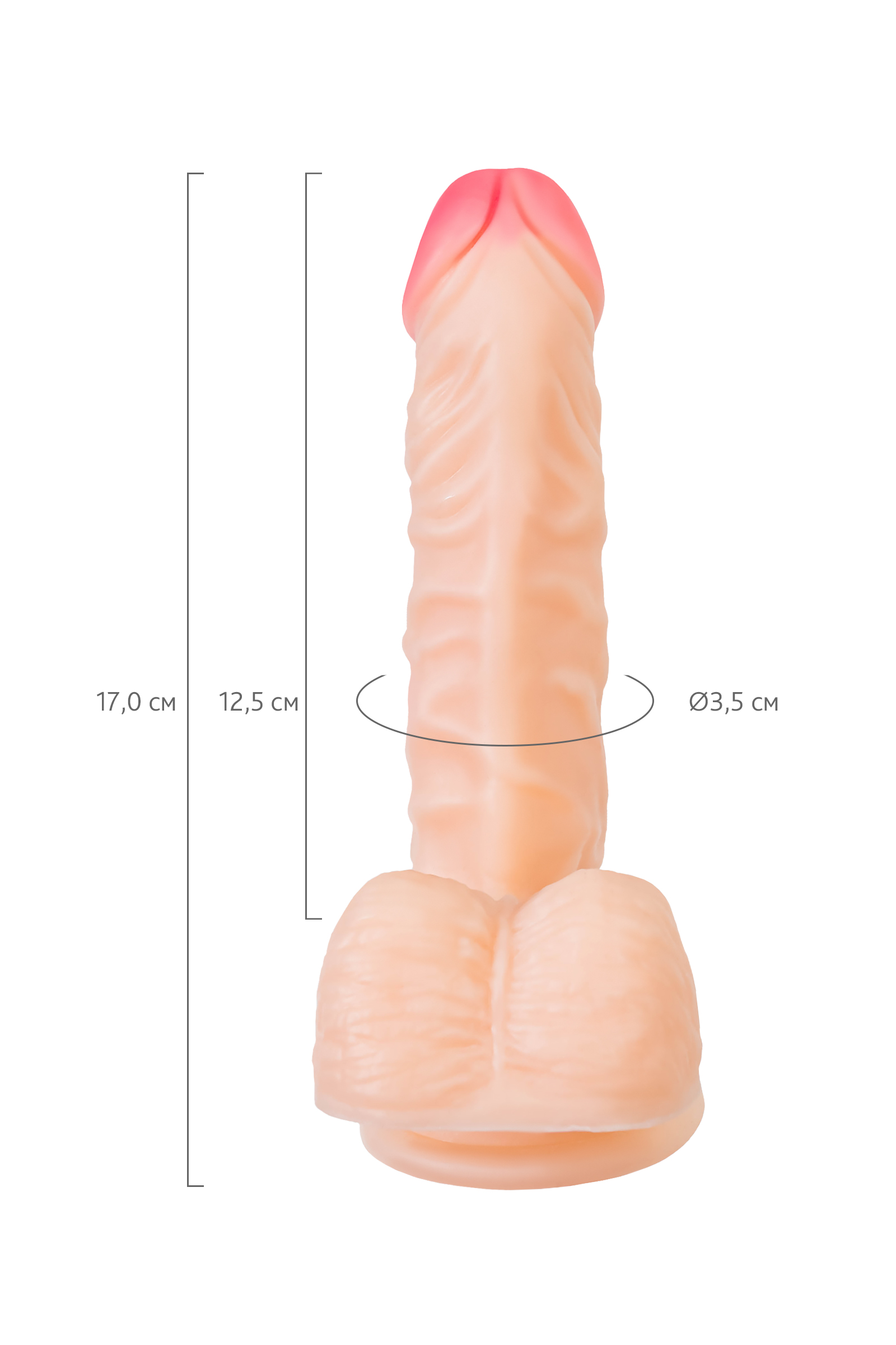 RealStick Nude Shaw, PVC, Et, 17 cm Gerçekçi yapay Penis - Görsel 8