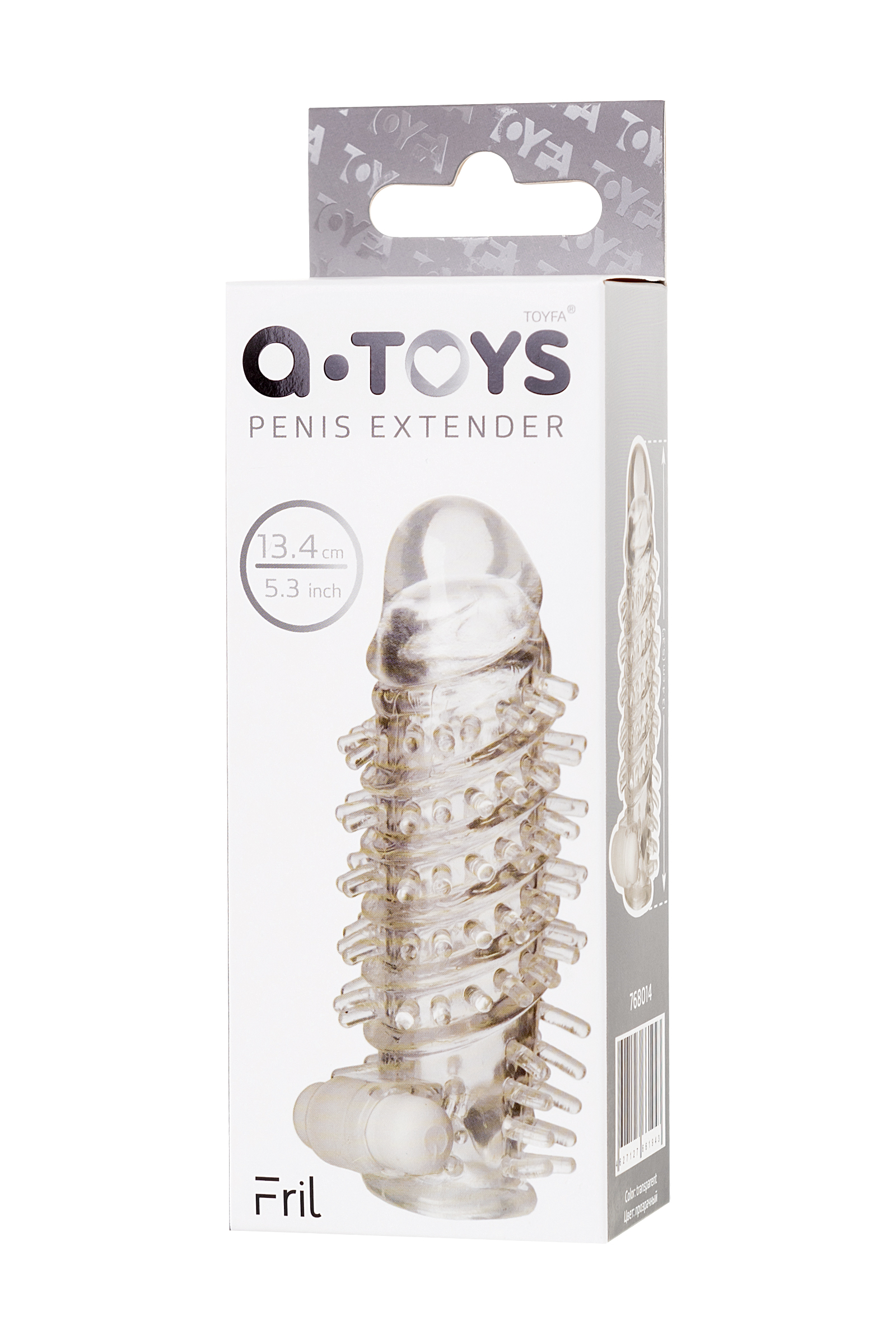 A-Toys by TOYFA Fril'in Penis Klıfı, TPR, Şeffaf, 13,4 cm - Görsel 4