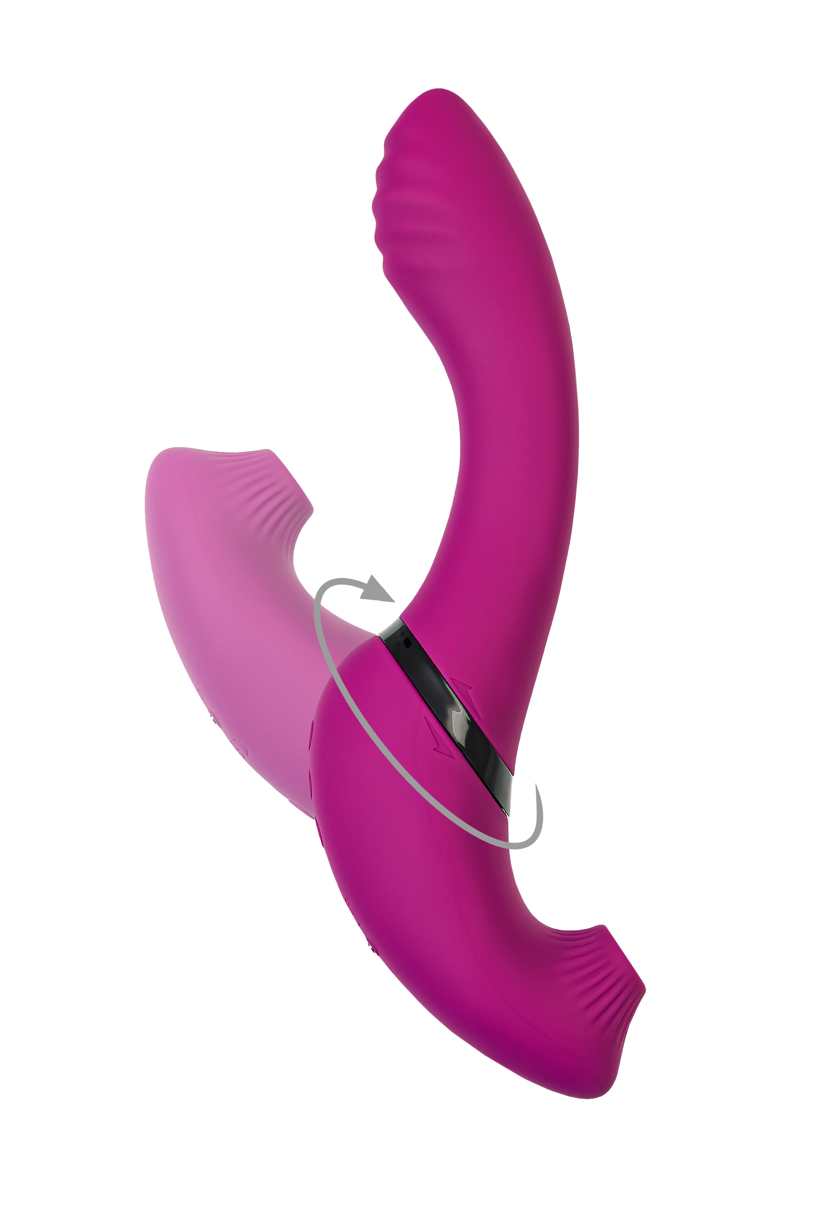 JOS Vakum uyarımlı döner vibratör Spinser, silikon, mor, 23 cm - Görsel 6