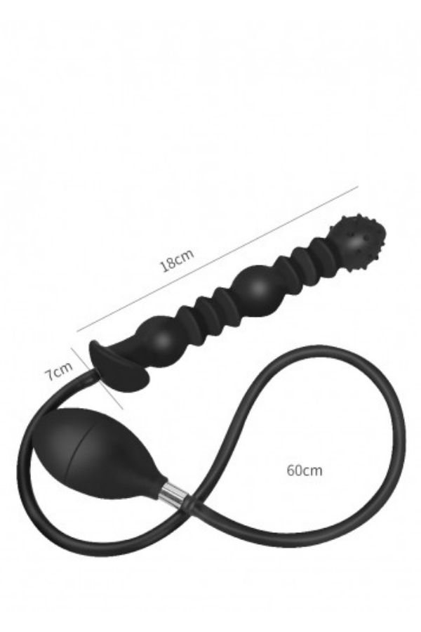 Premium Şişirilebilir Anal Plug Seti – Pompalı Hava Basınçlı Silikon Anal Tıkaç - Görsel 4