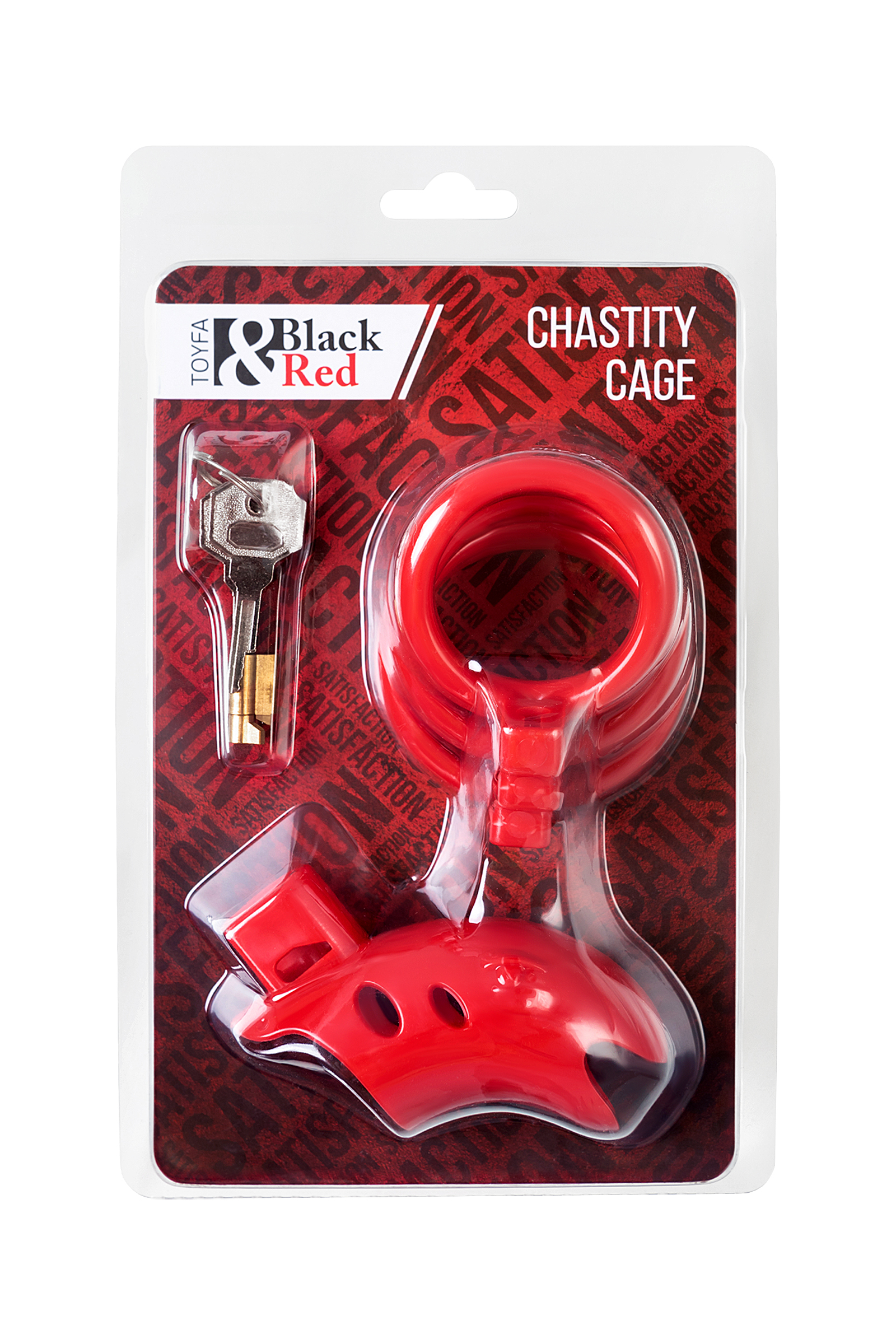 Black&Red by TOYFA erkek sadakat kemeri, ABS plastik, kırmızı, 10 cm - Görsel 9