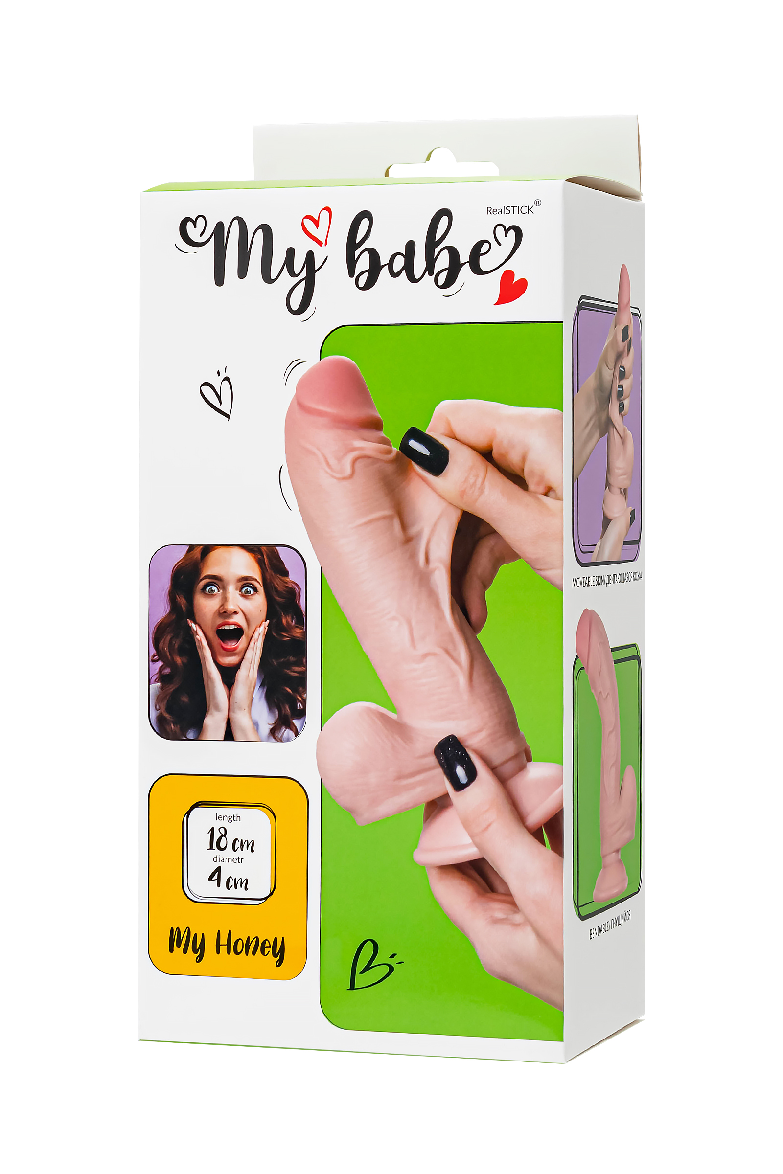 My Babe My Honey Gerçekçi Yapay Penis, TPE, Çıplak, 18 cm - Görsel 16