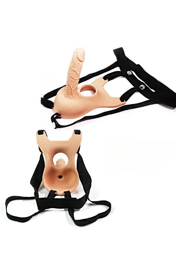 Hollow Strap-On Dildo(Kurşun Vibratör Uyumlu) – Ayarlanabilir Kemerli Giyilebilir Anal Dildo, 15 cm - Görsel 4