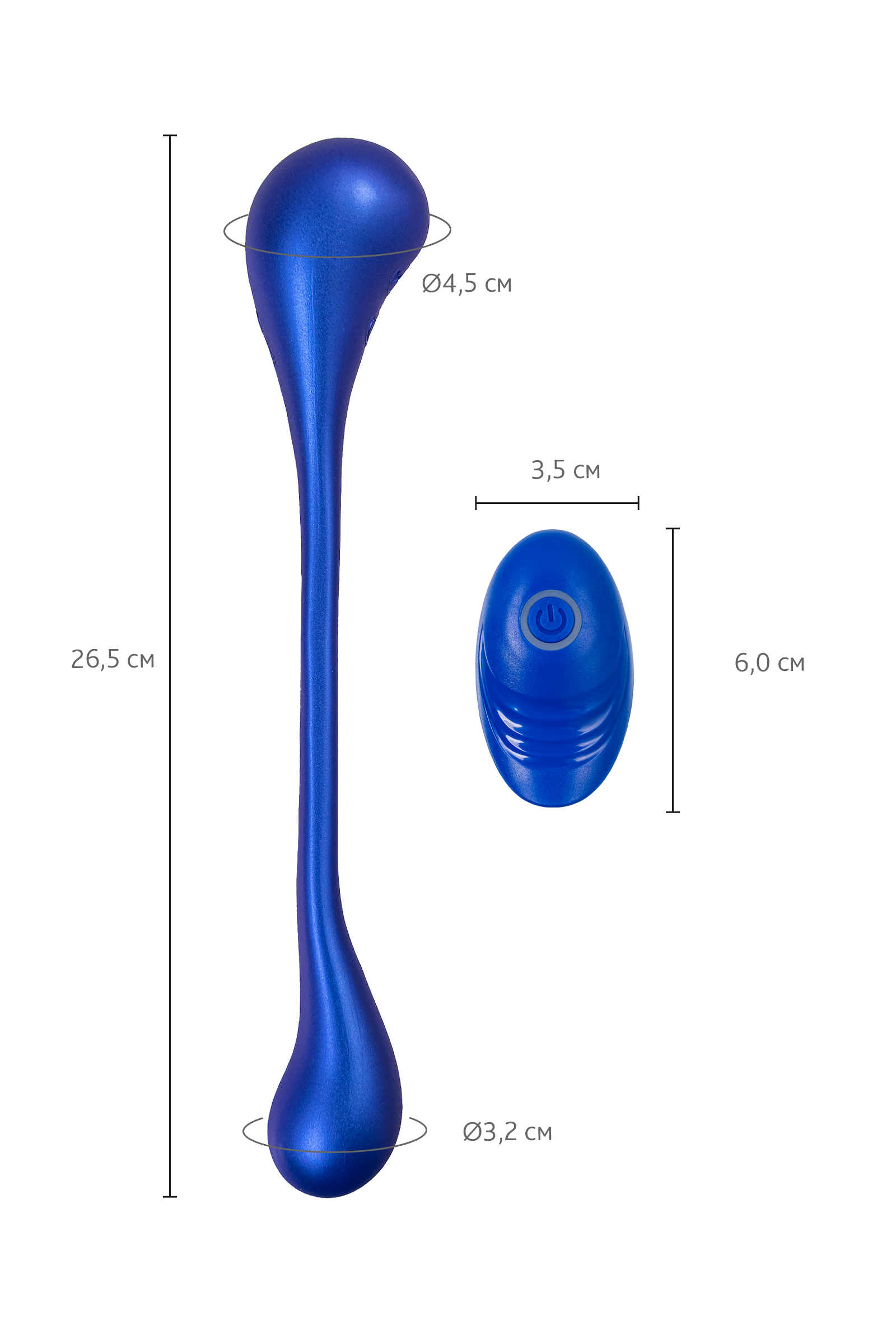 L’Eroina APP INEFY Çok Fonksiyonlu Vibratör, Kumanda ve Uygulama Kontrollü, Silikon, Mavi, 26.5 cm - Görsel 8