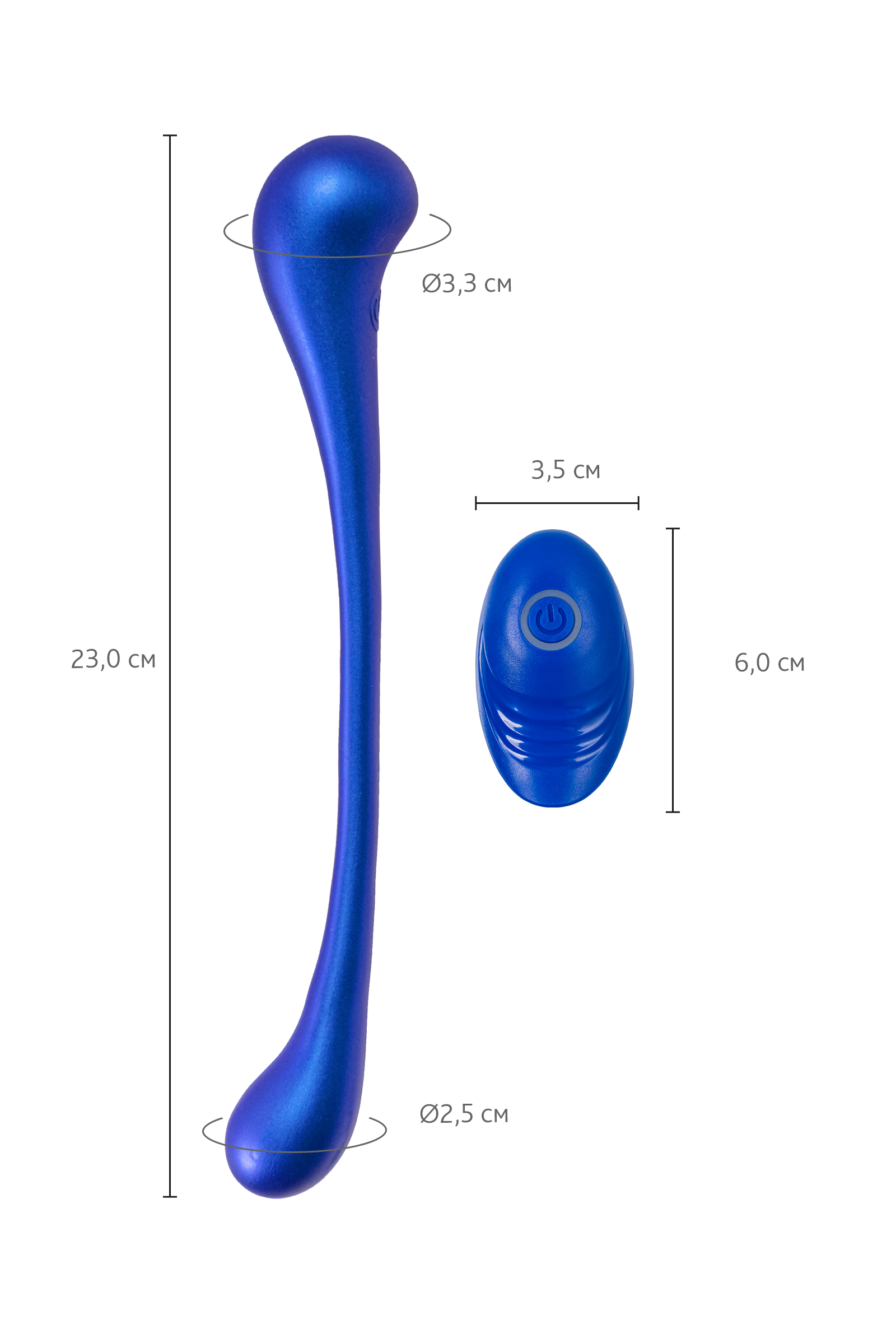 L’Eroina APP ETERN Çok Fonksiyonlu Vibratör, Kumanda ve Uygulama Kontrollü, Silikon, Mavi, 23 cm - Görsel 8