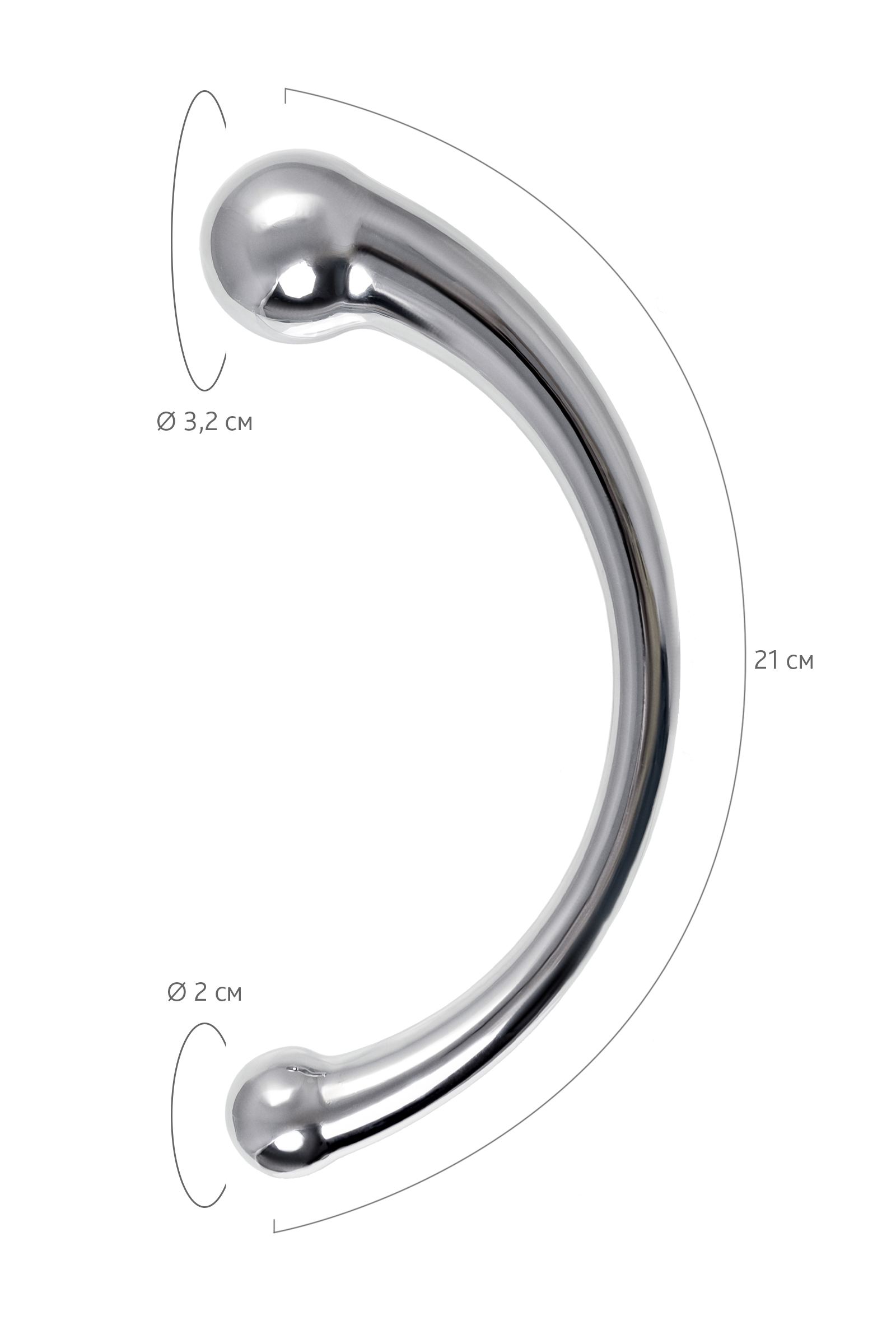 Metal by Toyfa metal yapay penis, Metal, gümüş, 21 cm - Görsel 6