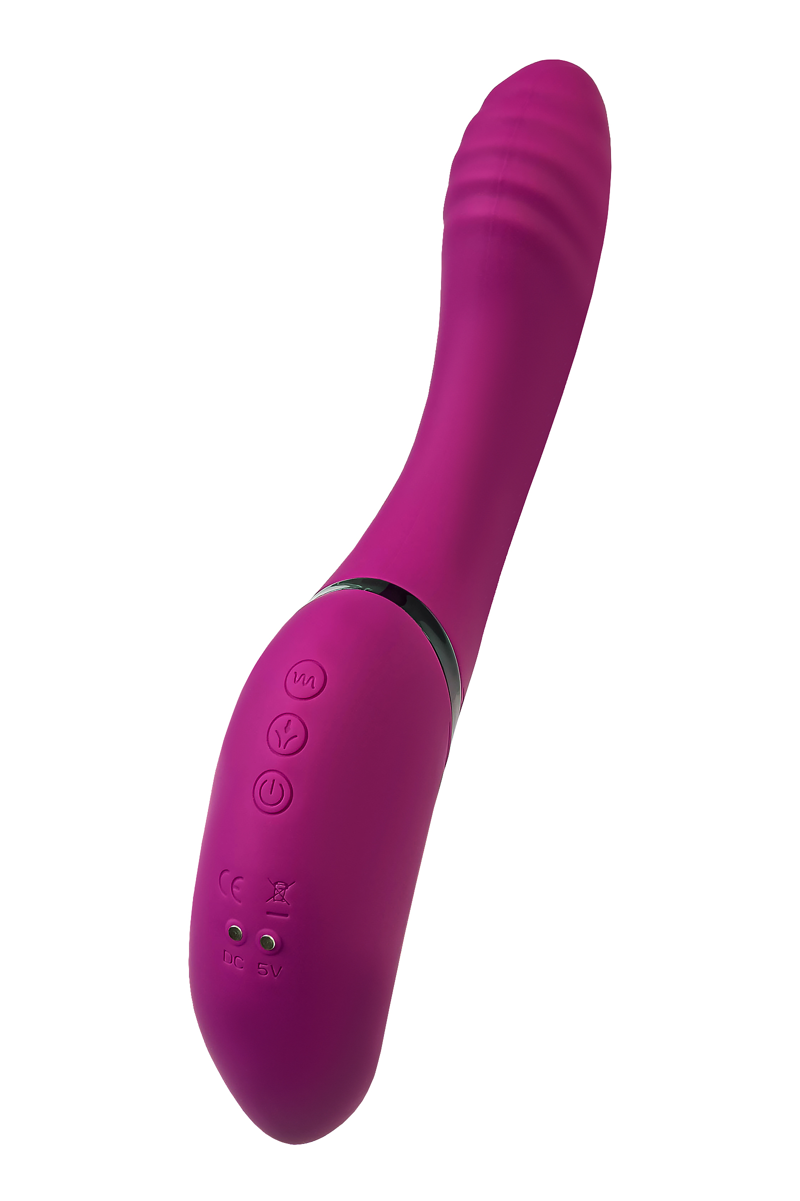 JOS Vakum uyarımlı döner vibratör Spinser, silikon, mor, 23 cm - Görsel 8