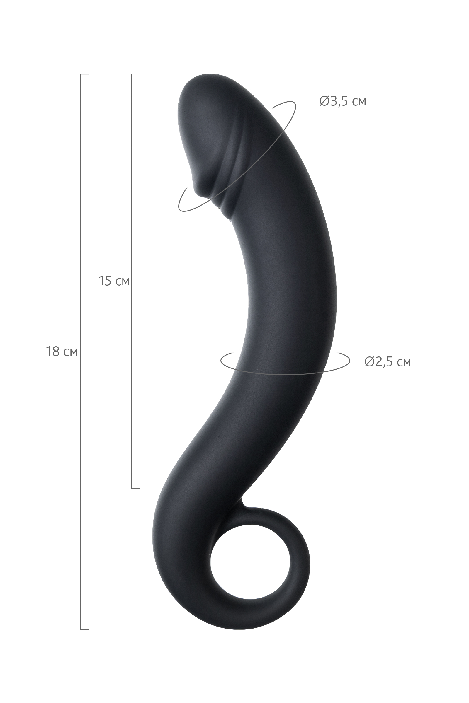 TOYFA POPO Pleasure Dorado anal stimülatörü, su geçirmez, silikon, siyah, 18 cm, Ø 3,5 cm - Görsel 9